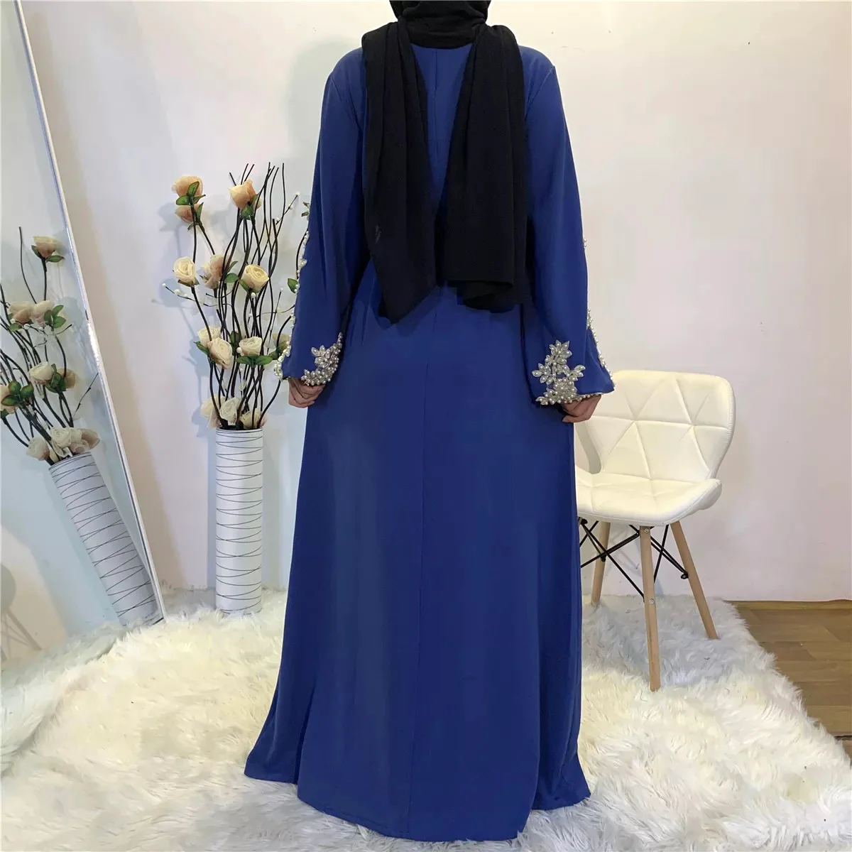 Anah Luxe Dress – Royal blue - Image 3