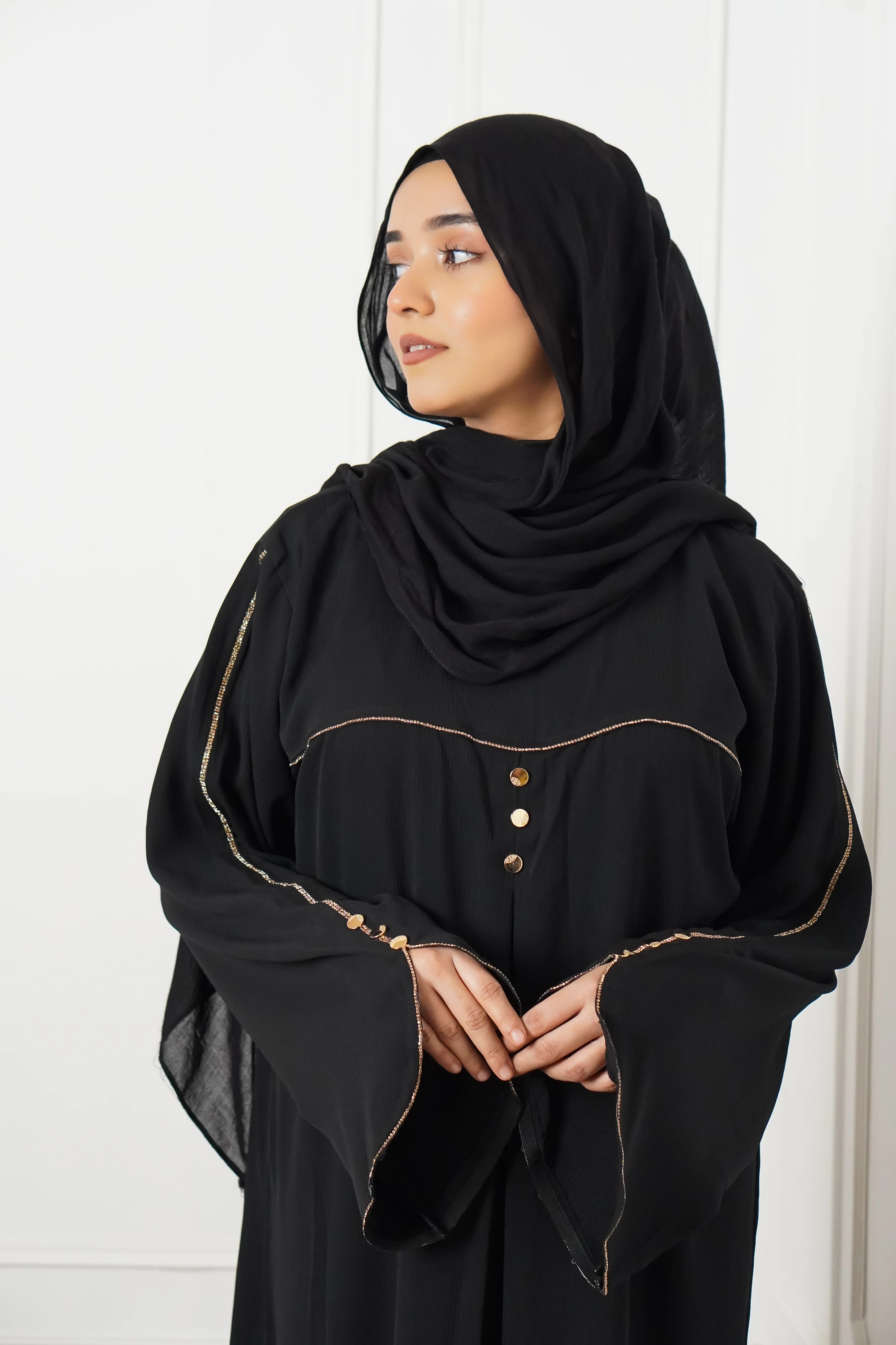 Black &  Golden Cut Work - Image 2
