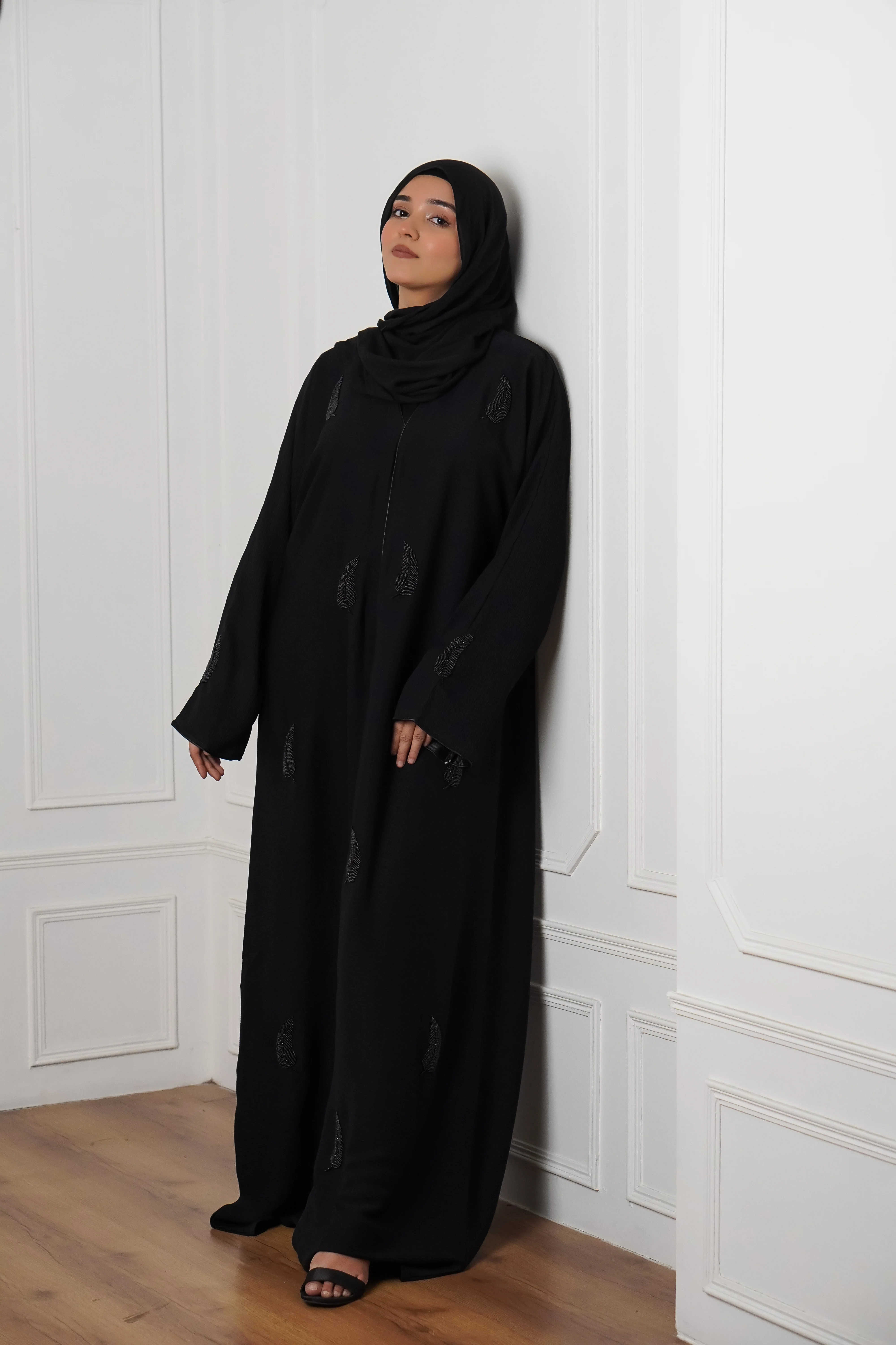 Black Leaf Abayah - Image 4