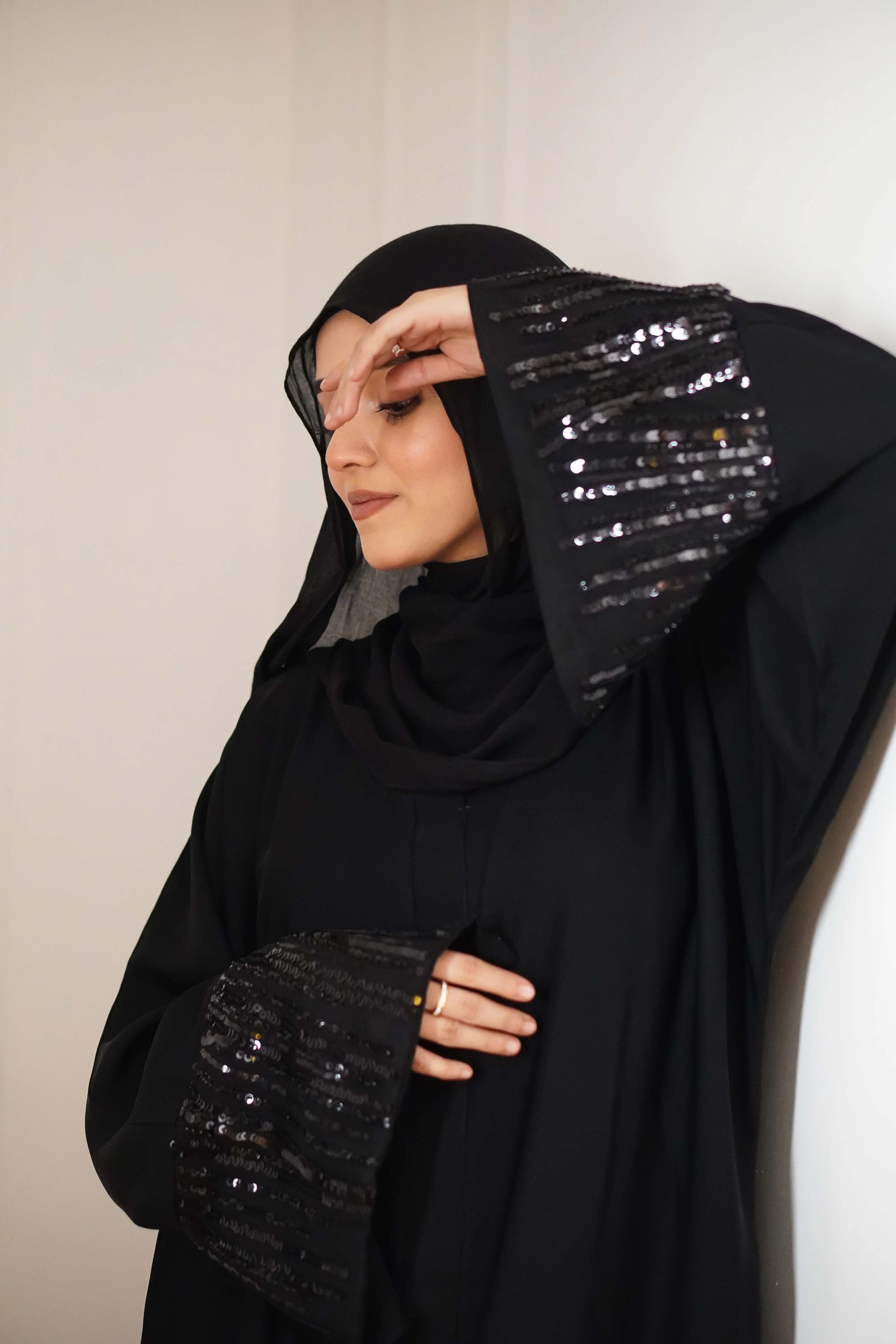 Black Sequin Abayah - Image 2