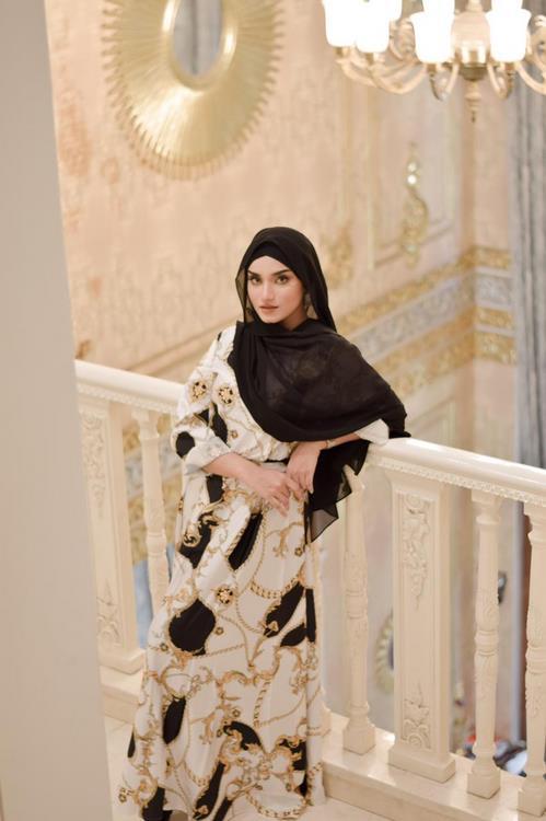 Chainprint Satin Dress - Image 3