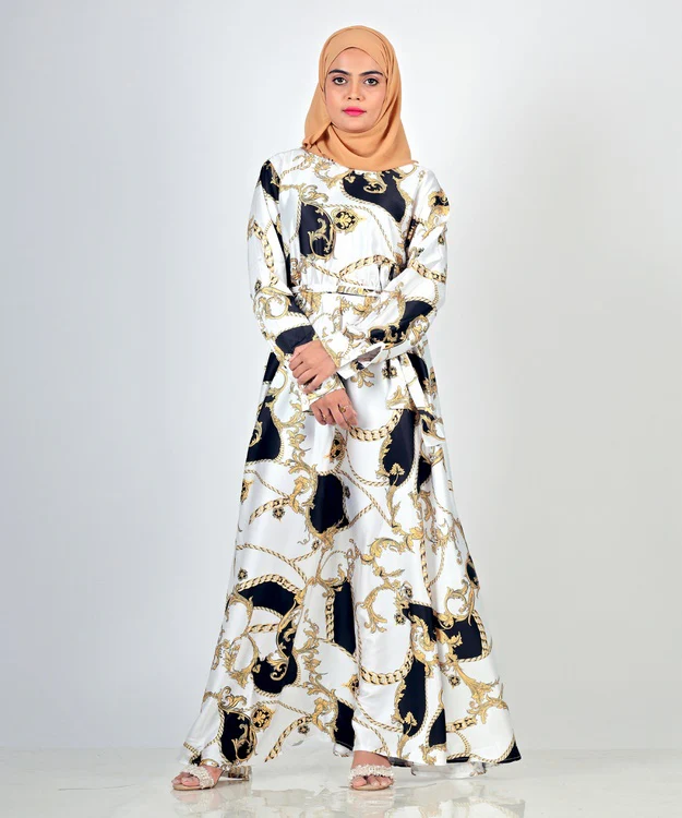 Chainprint Satin Dress - Image 5
