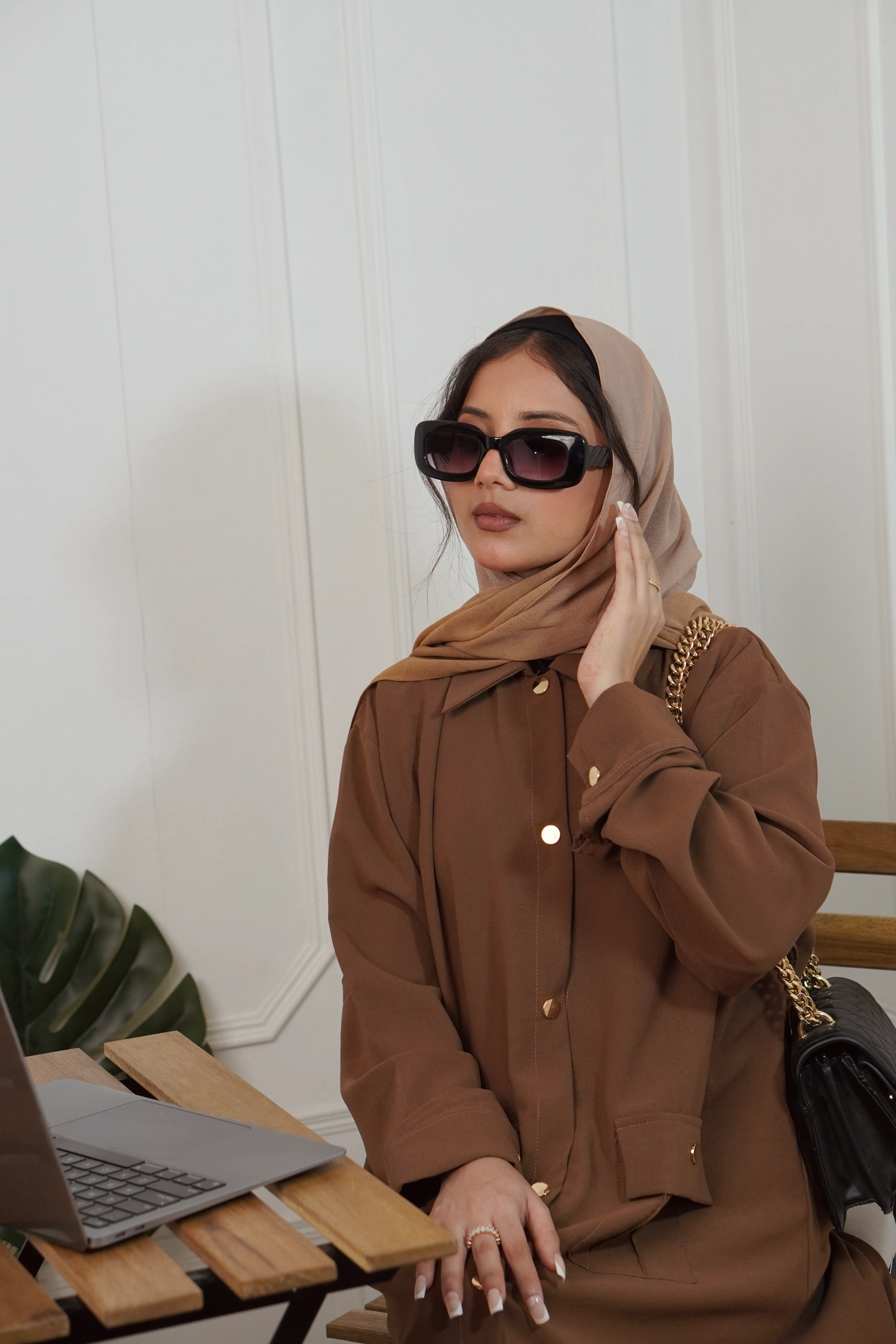 BROWN SHIRT DRESS - Image 3