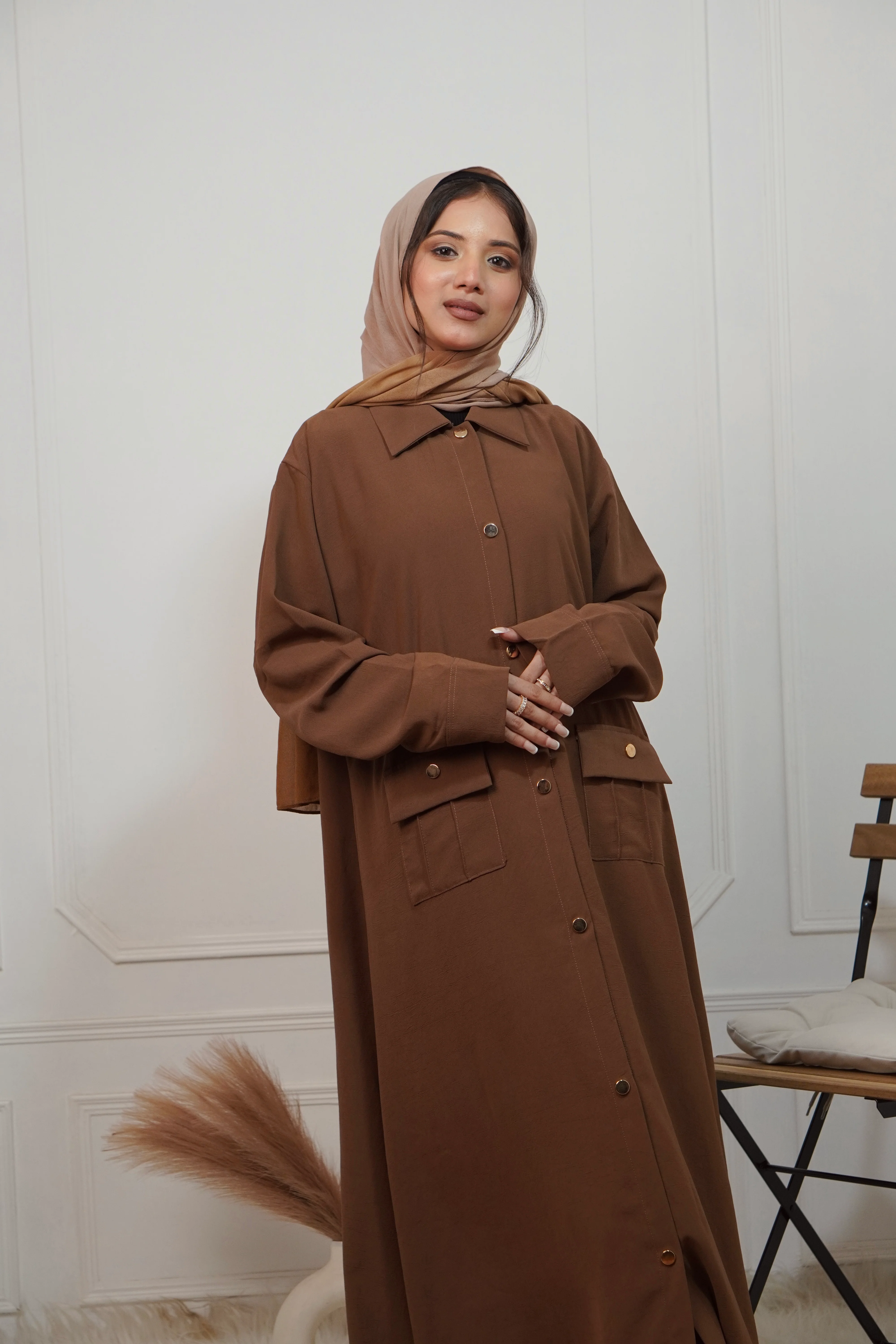 BROWN SHIRT DRESS - Image 5