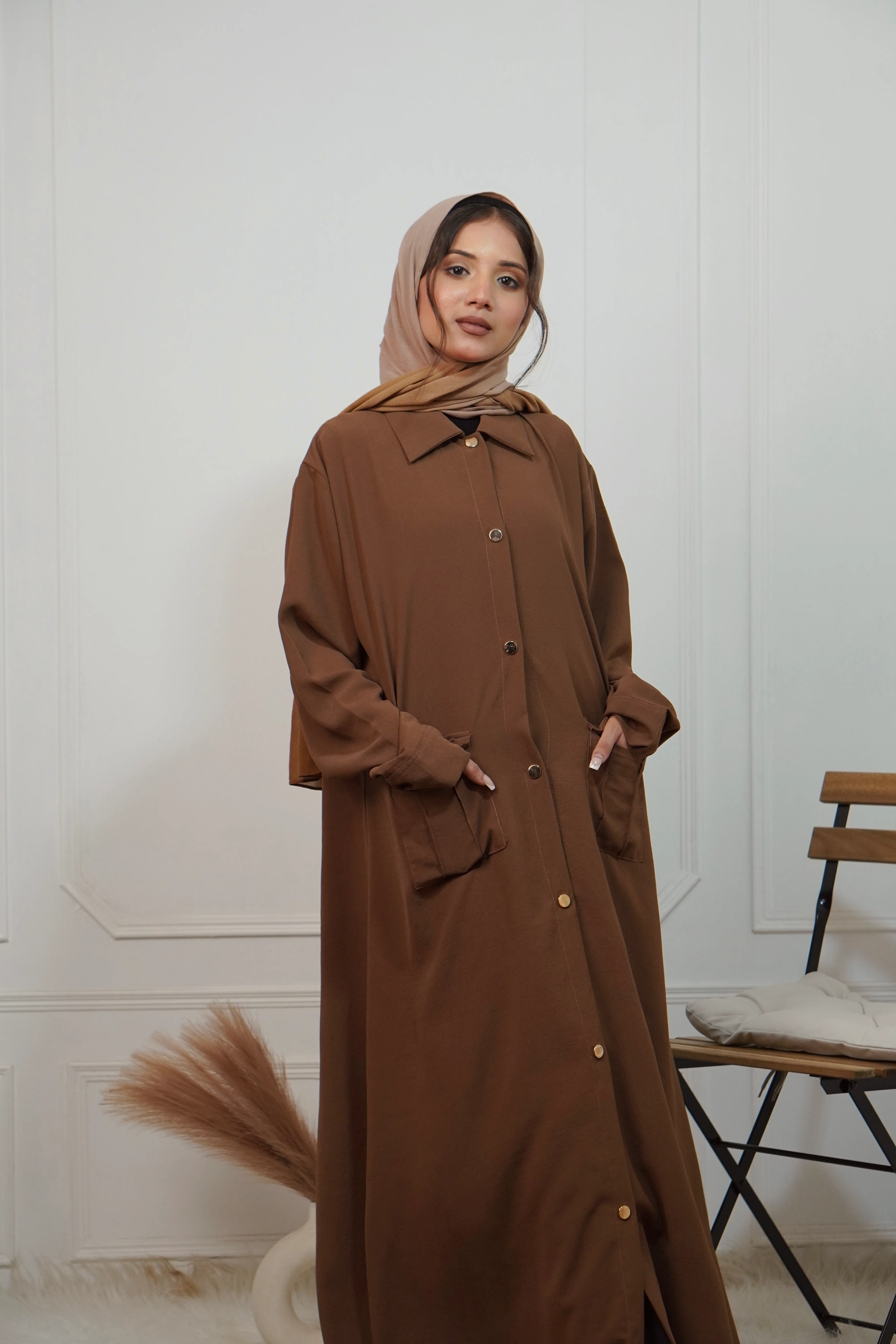 BROWN SHIRT DRESS - Image 6