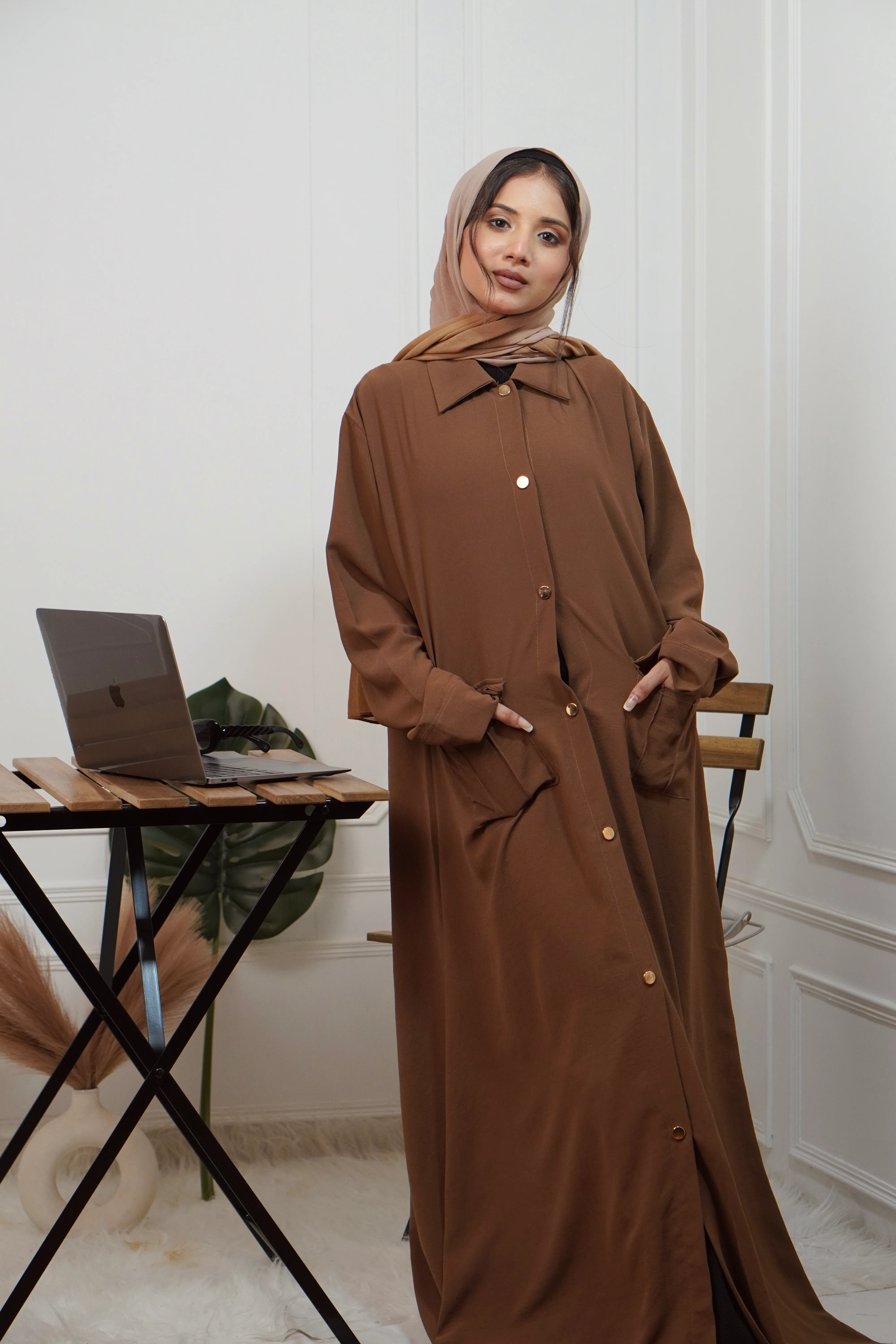 BROWN SHIRT DRESS - Image 7