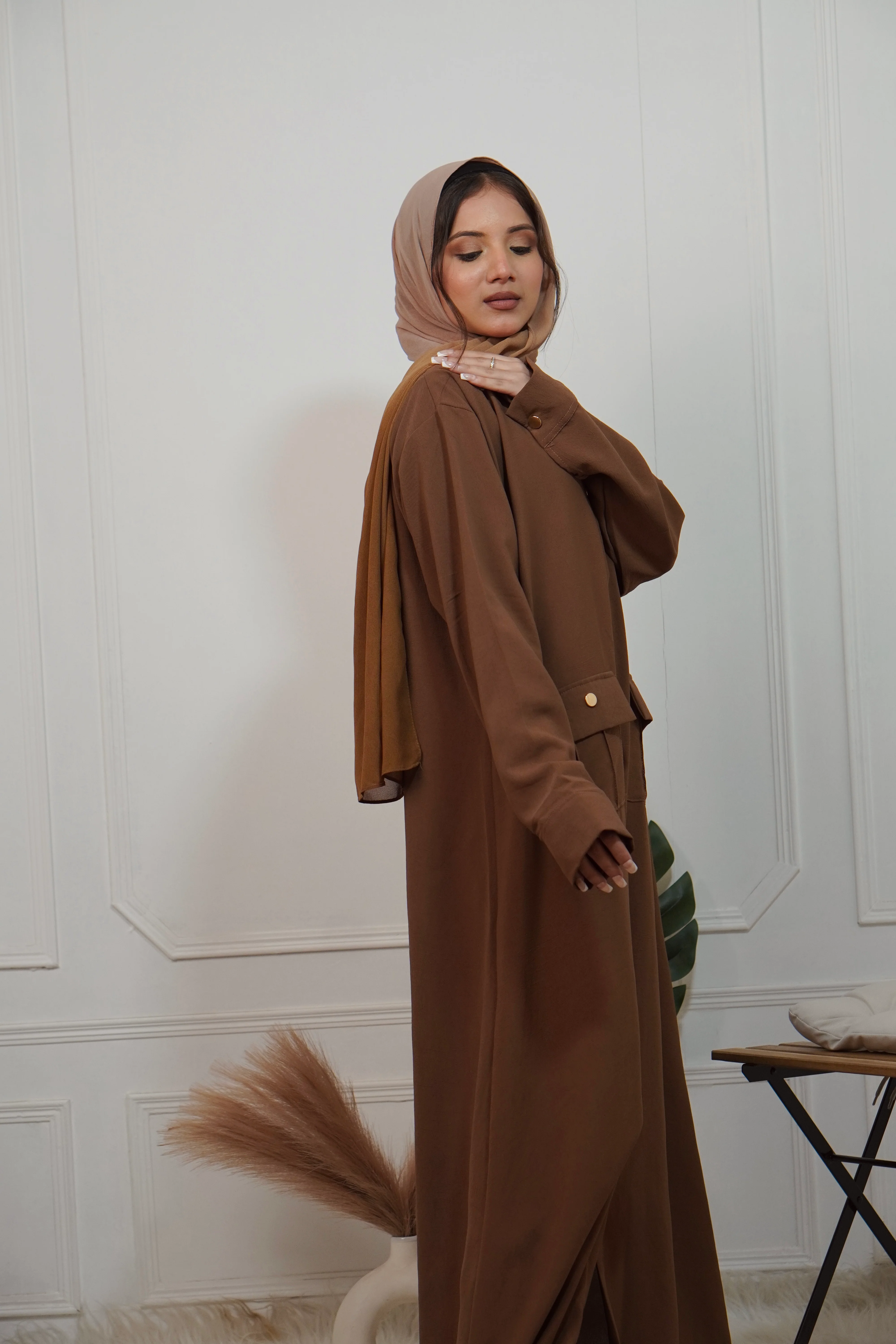 BROWN SHIRT DRESS - Image 8