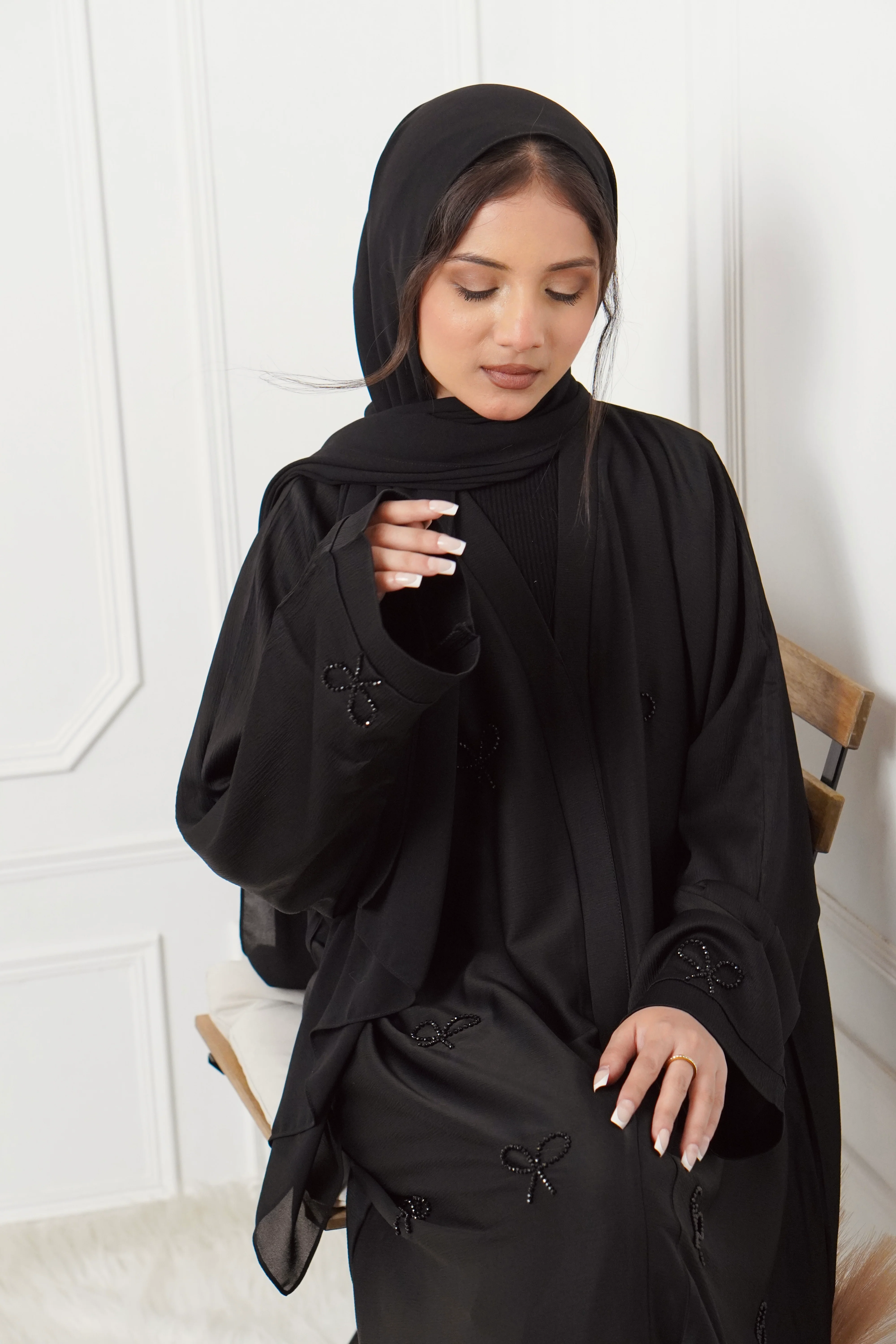 COQUETTE ABAYAH - BLACK - Image 2