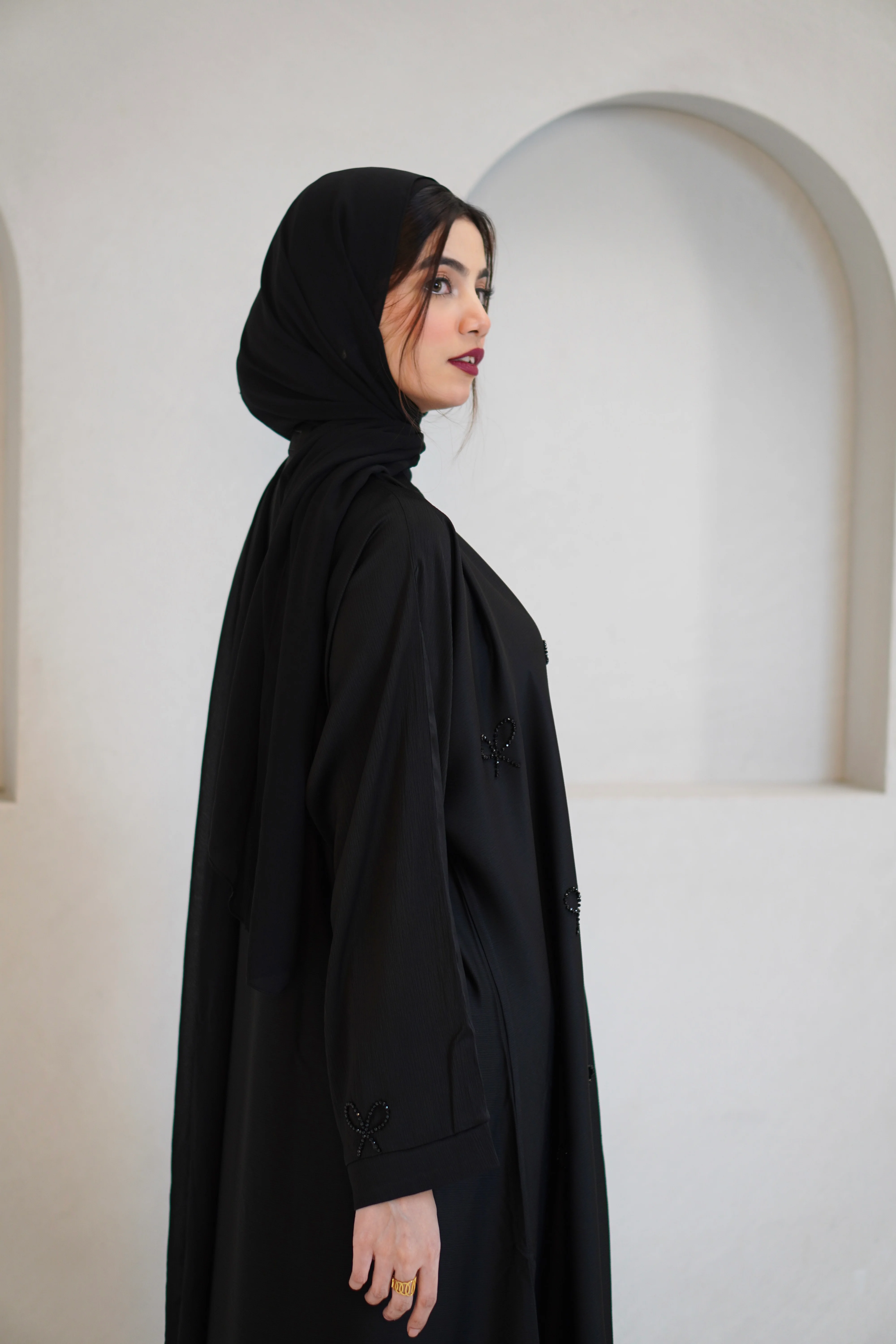 COQUETTE ABAYAH - MIDNIGHT BLACK - Image 14