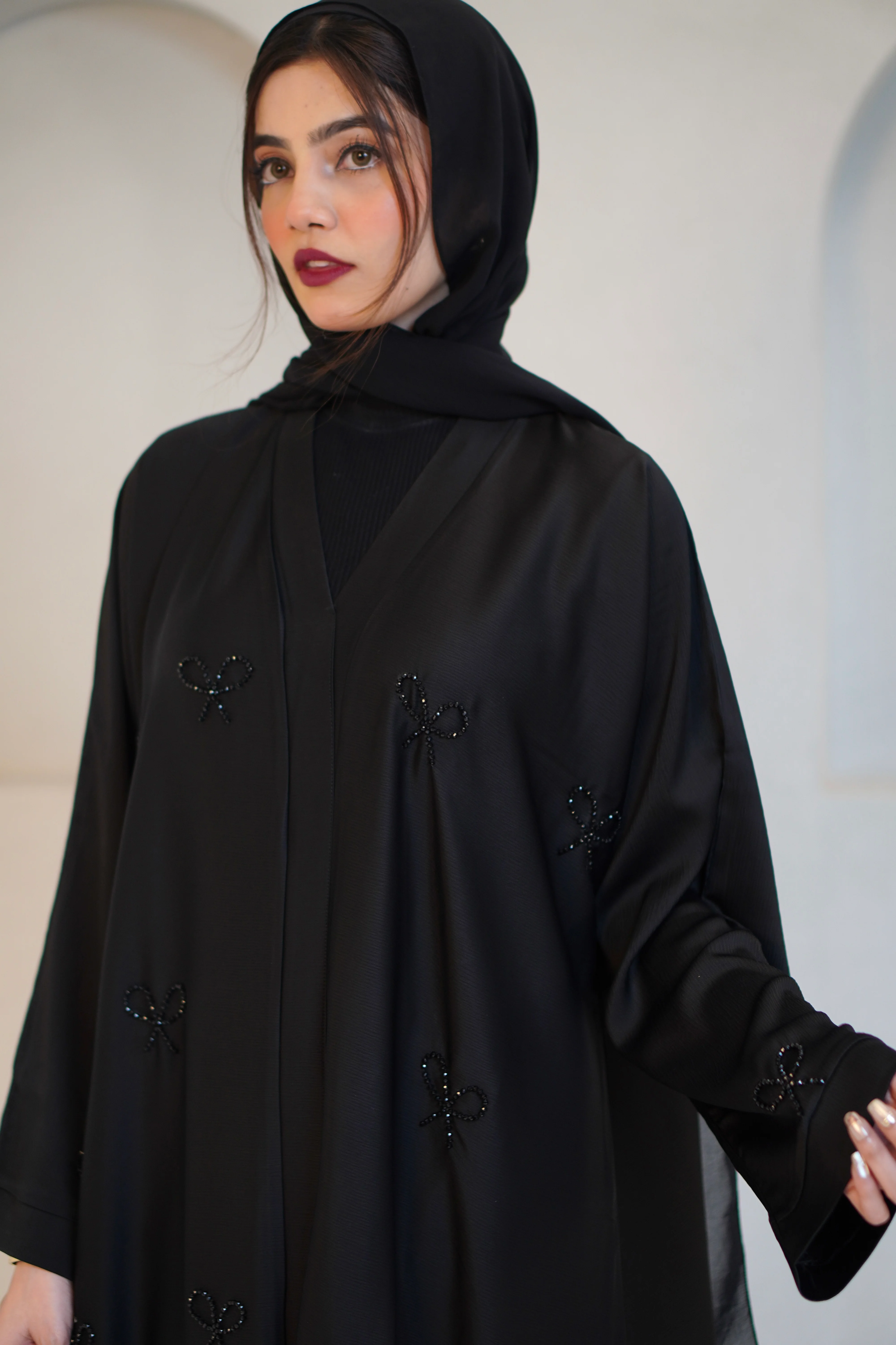 COQUETTE ABAYAH - MIDNIGHT BLACK - Image 2