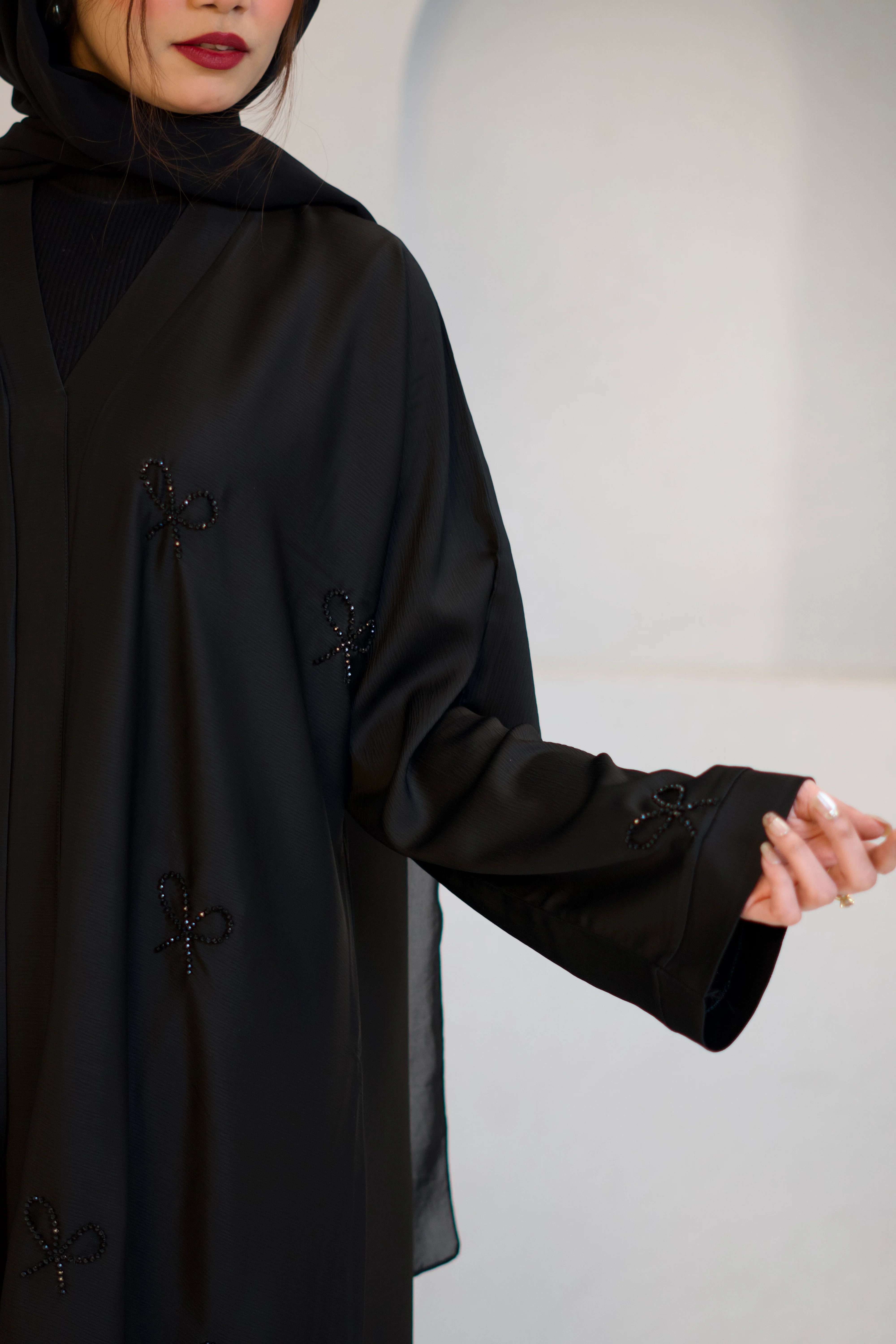 COQUETTE ABAYAH - MIDNIGHT BLACK - Image 5