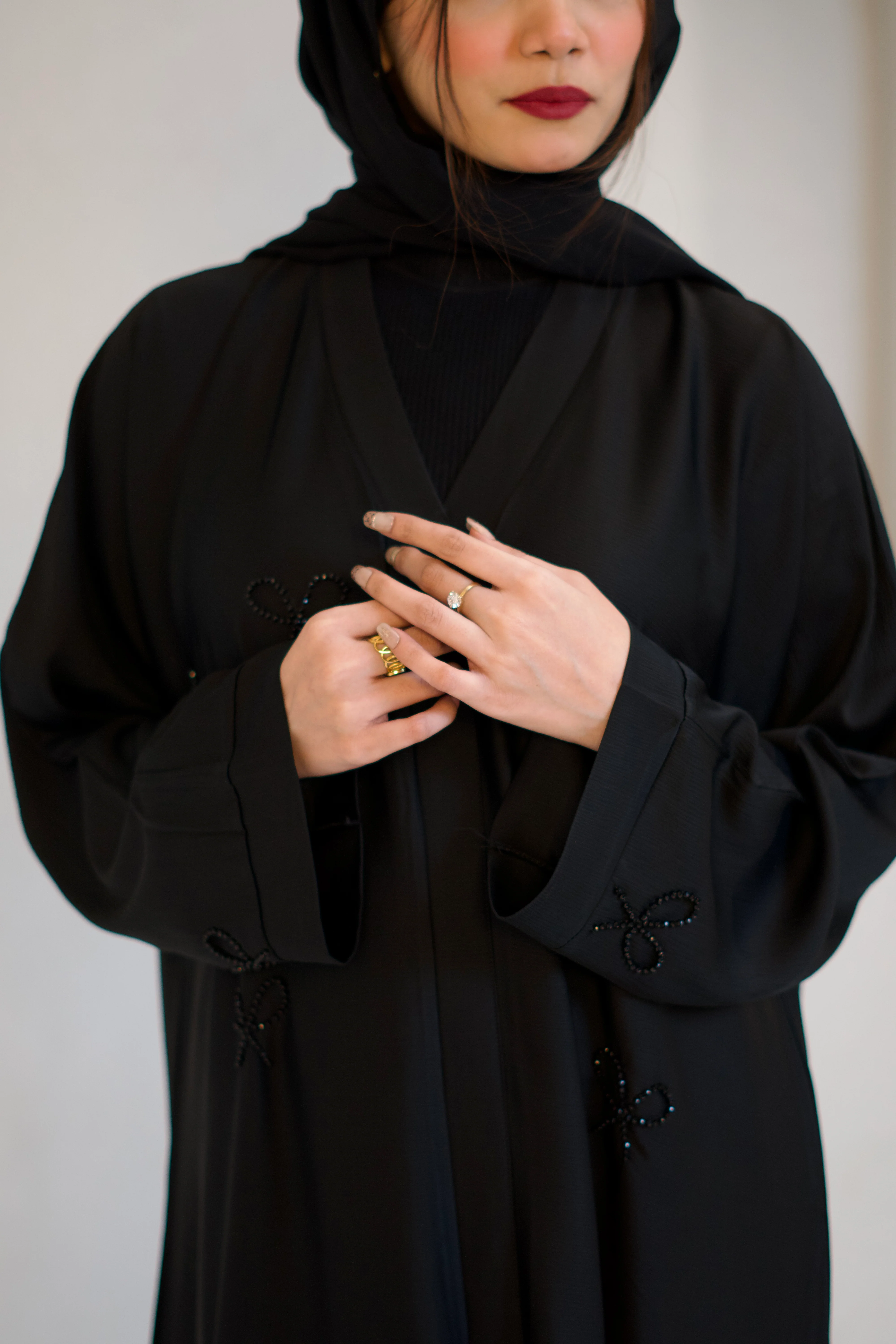 COQUETTE ABAYAH - MIDNIGHT BLACK - Image 6