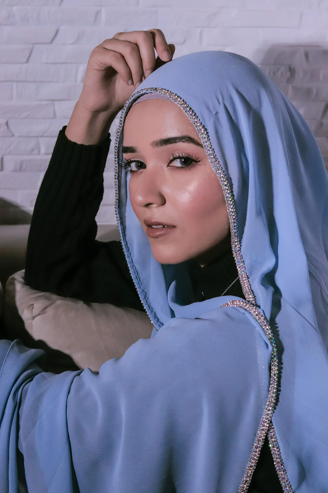 Crystal Hijab - Baby Blue - Image 6