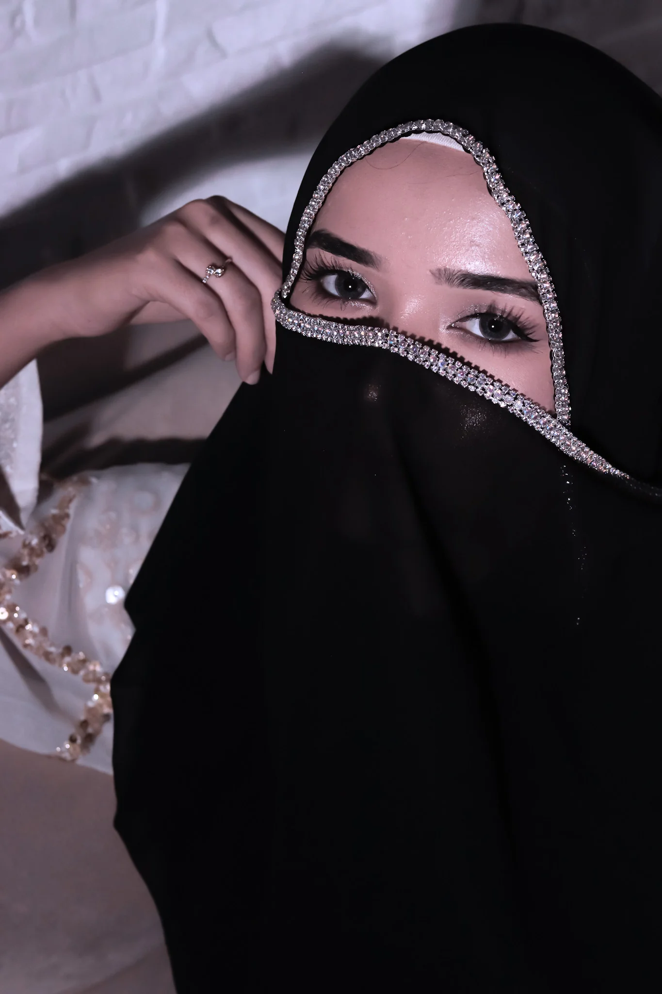 Crystal Hijab - Black - Image 6