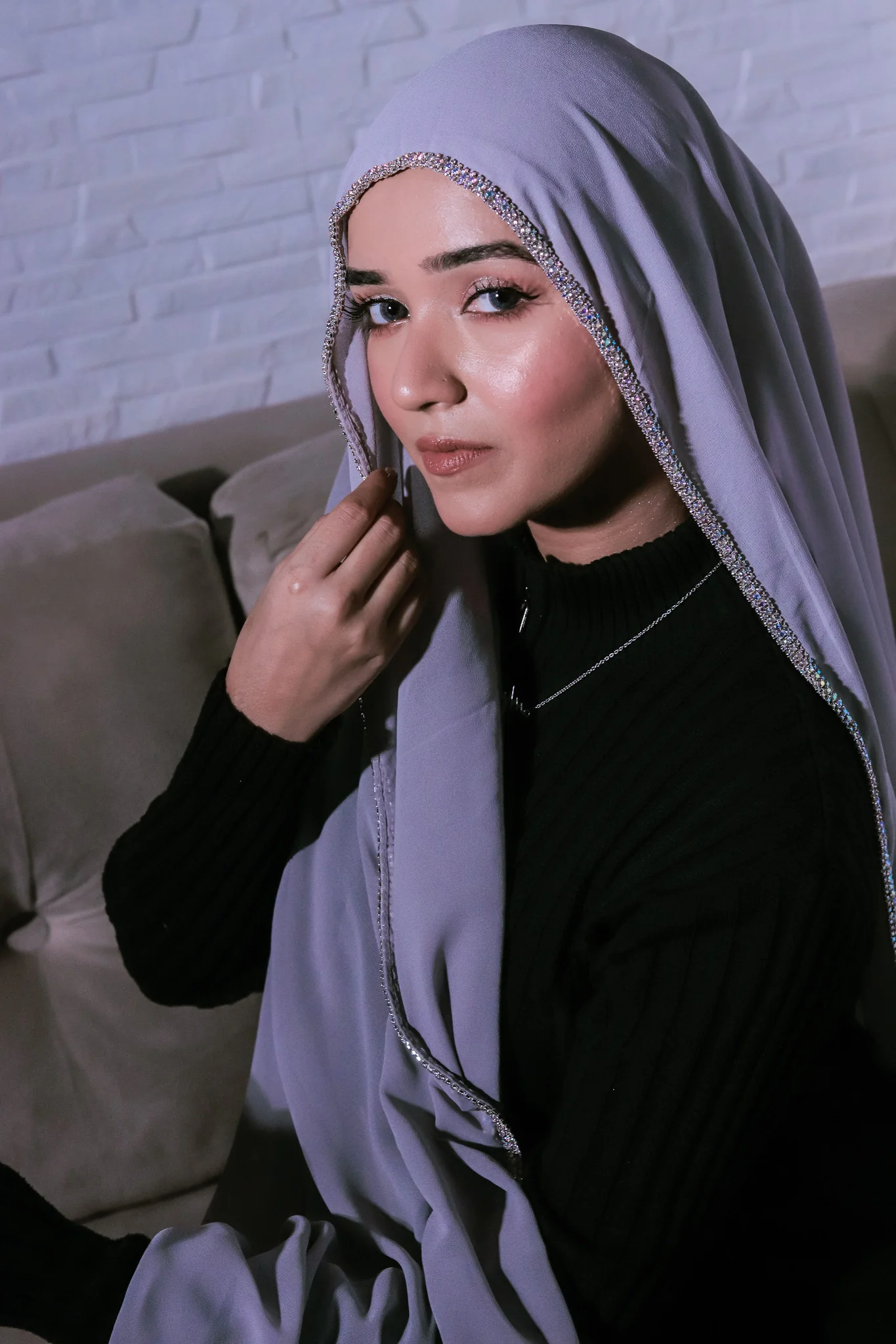 Crystal Hijab - Sterling Grey - Image 7