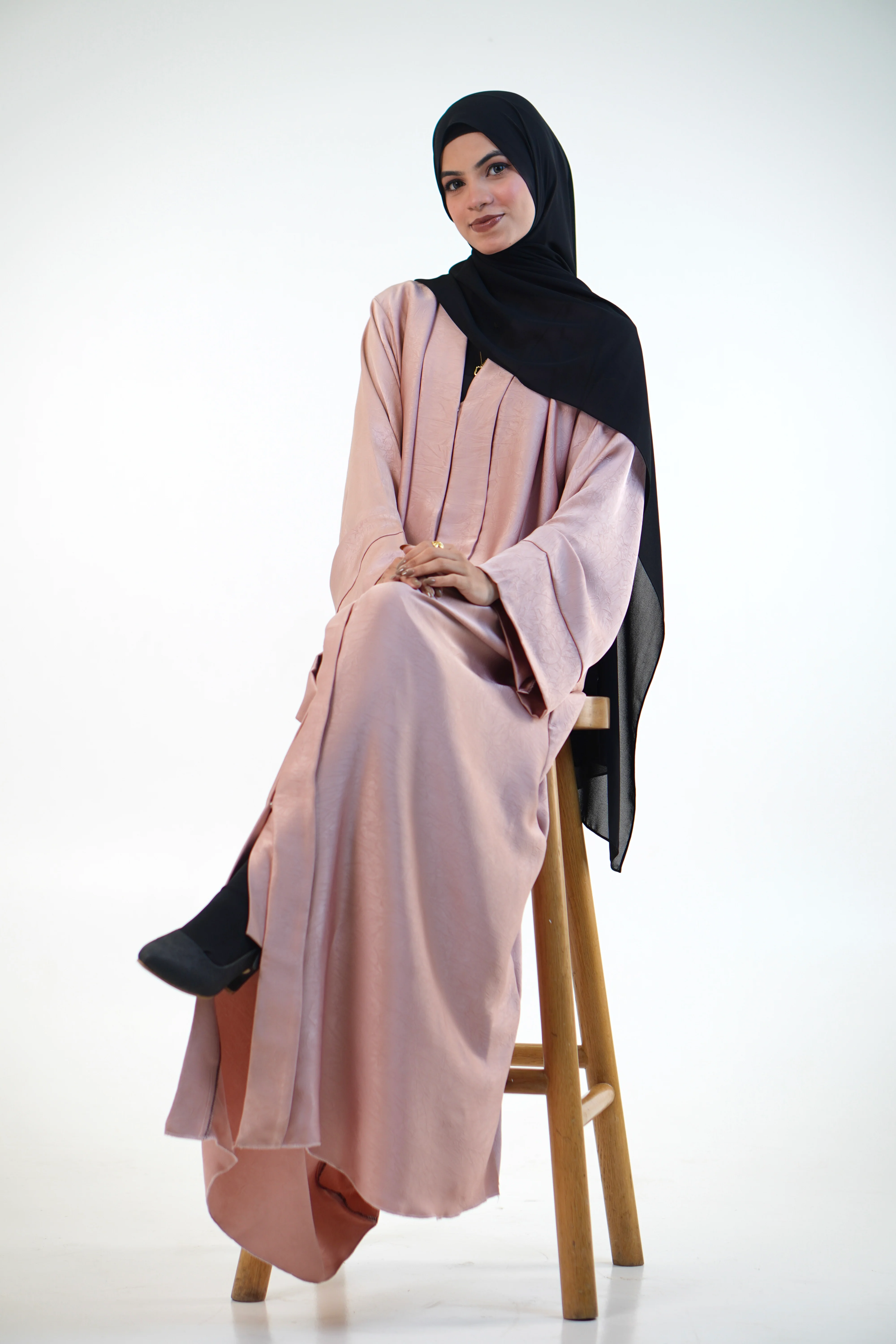 EMAAN ABAYAH - PASTEL PEACH - Image 3