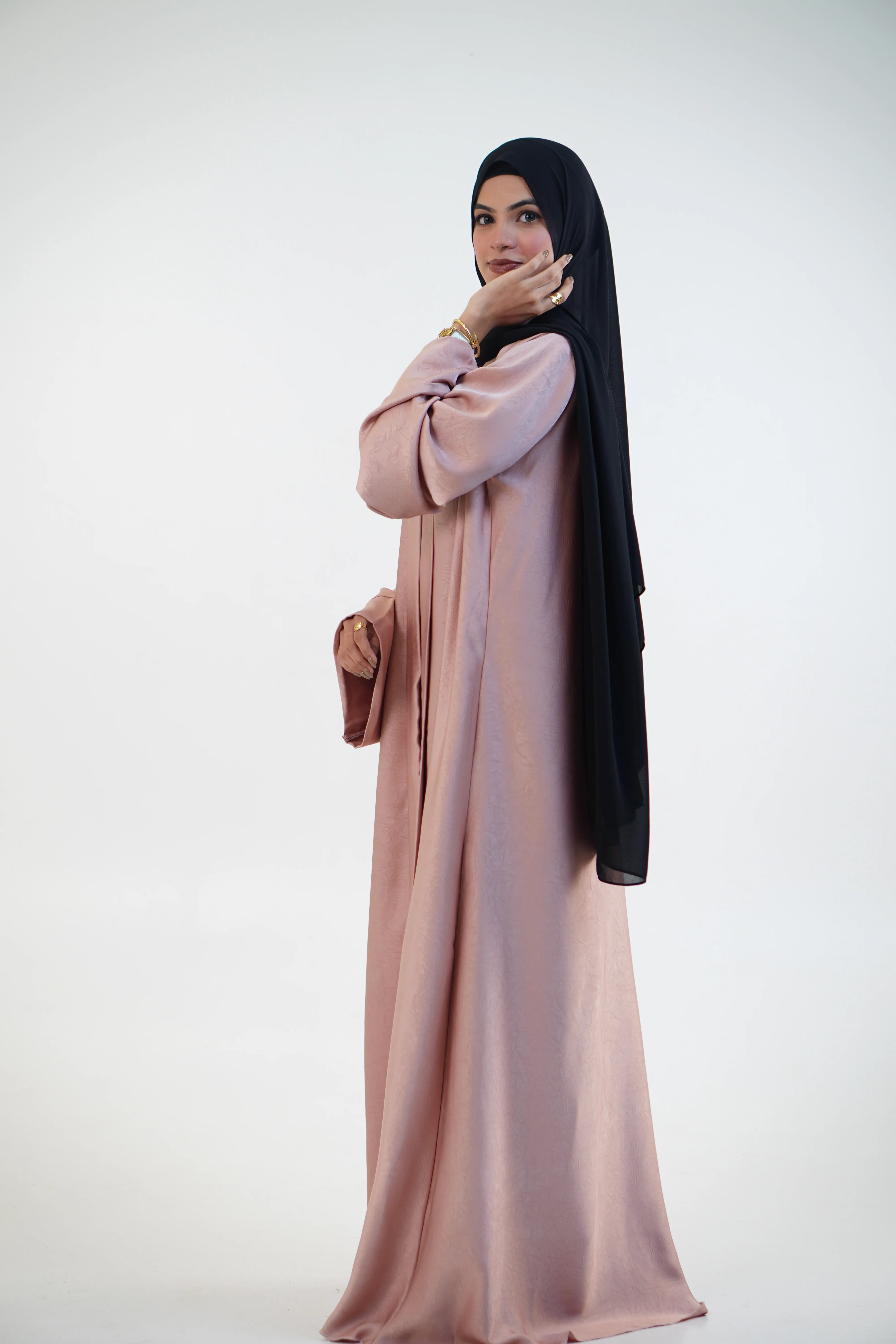 EMAAN ABAYAH - PASTEL PEACH - Image 5