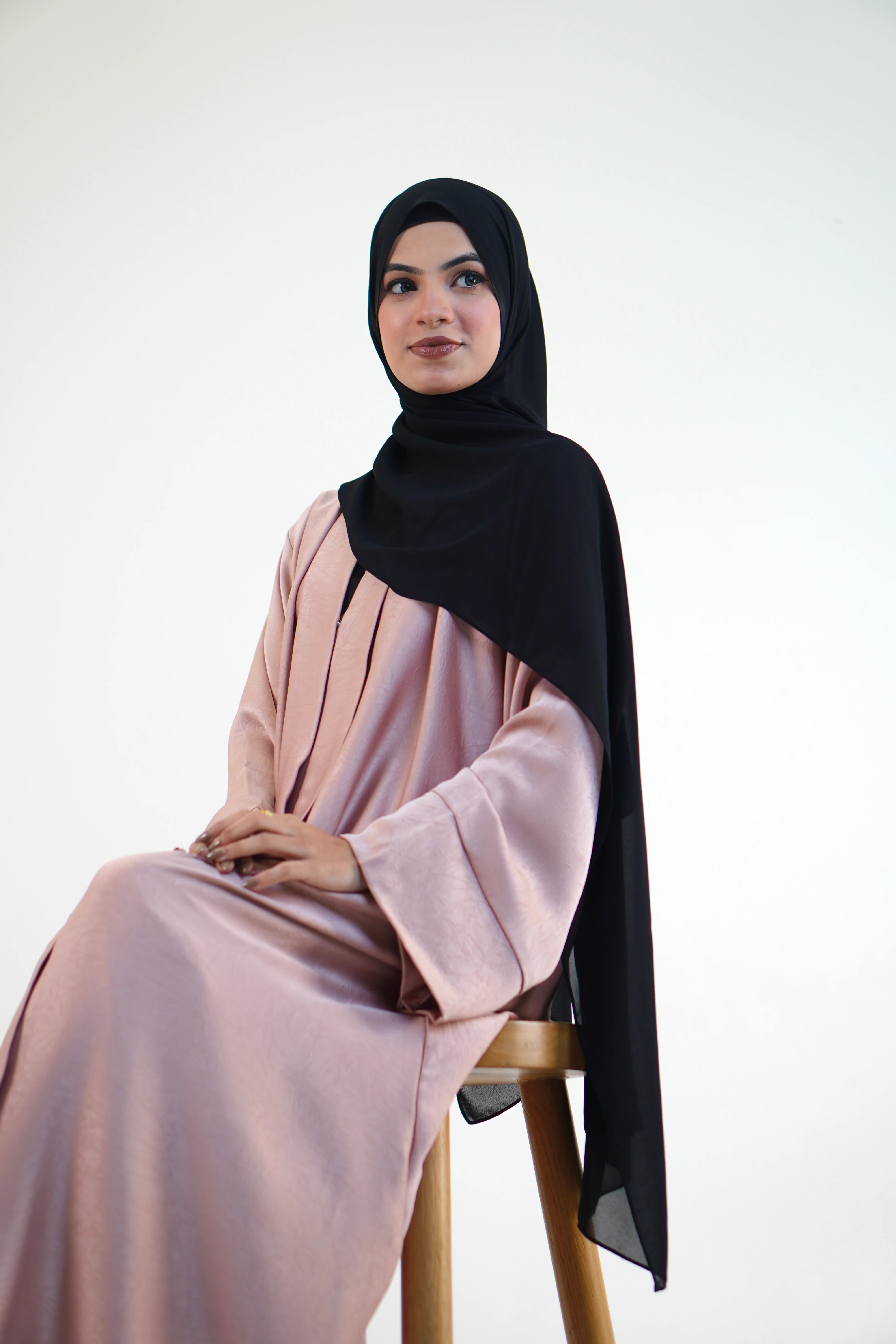 EMAAN ABAYAH - PASTEL PEACH - Image 7