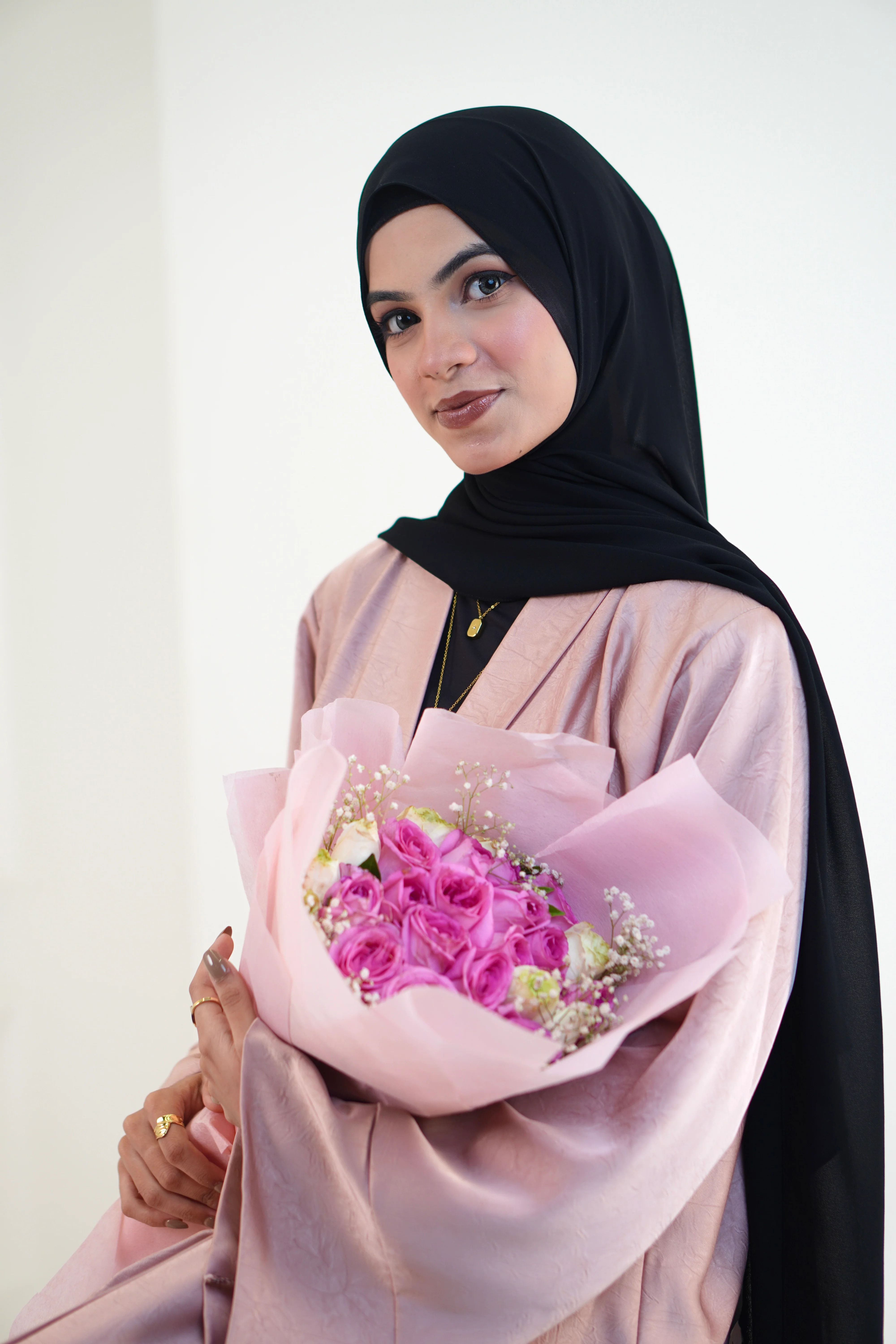 EMAAN ABAYAH - PASTEL PEACH - Image 9