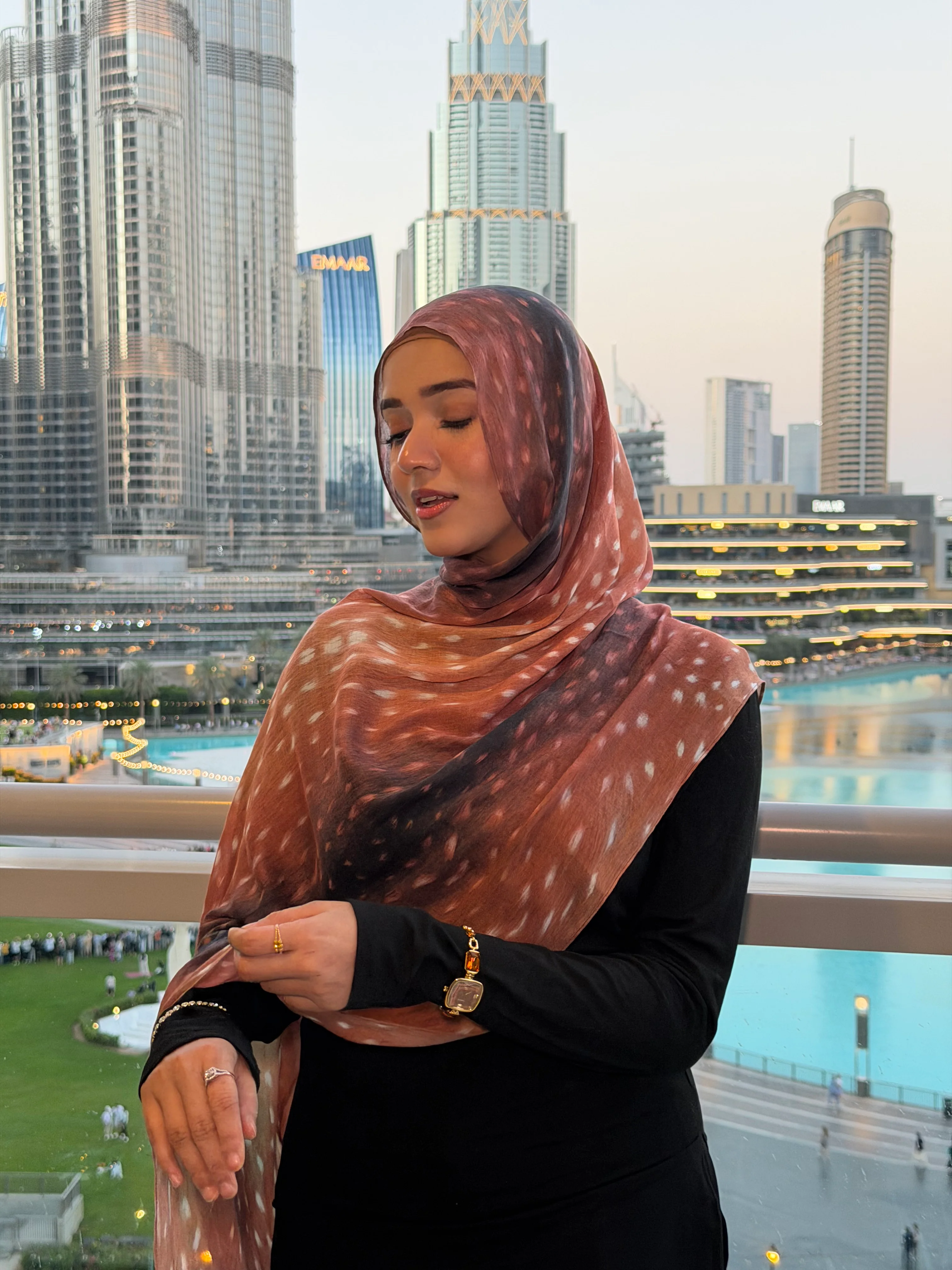 Fawn Printed Modal Hijab - Image 4