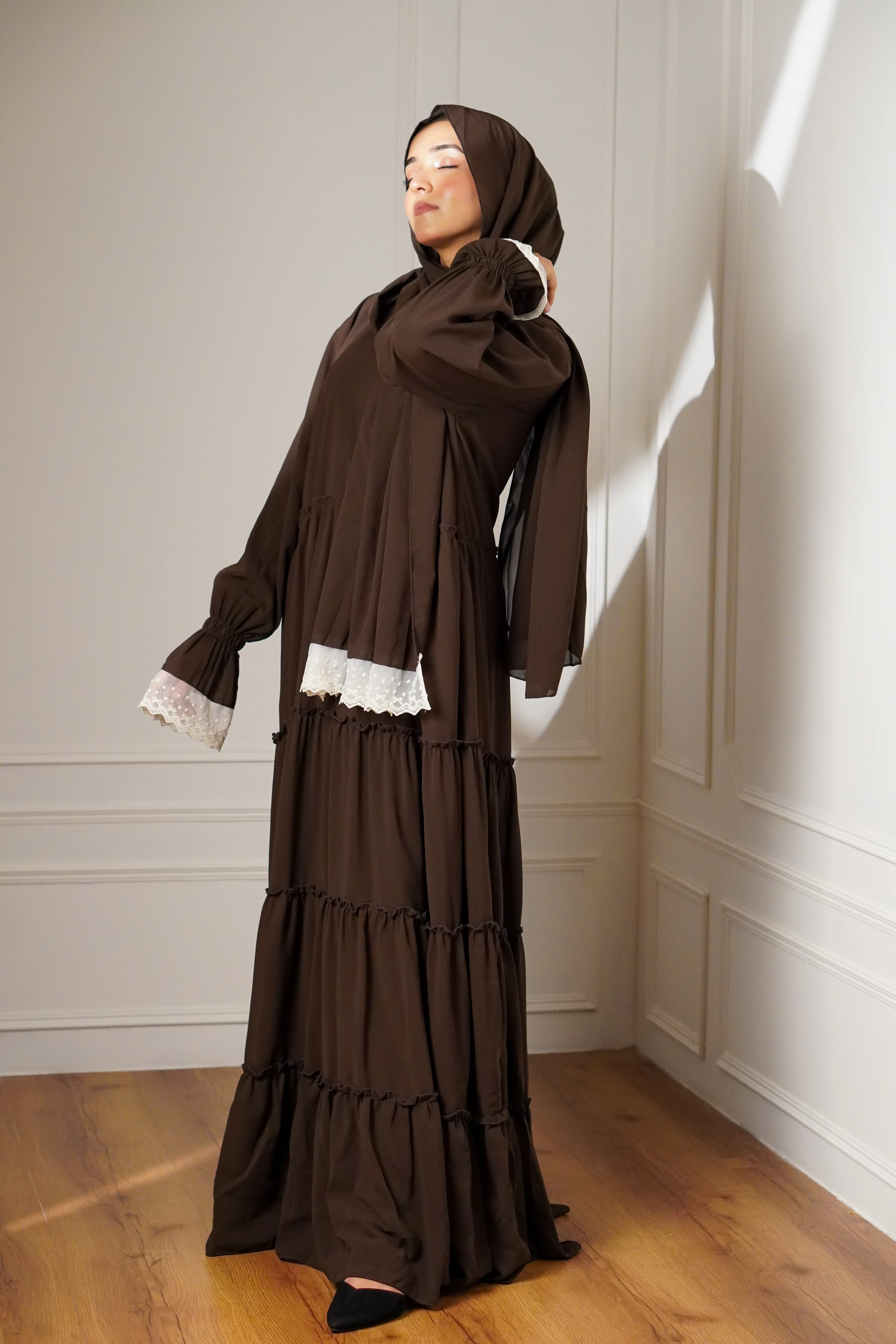 Feriha 2.0 Ruffled Dress - BROWN SUGAR - Image 4