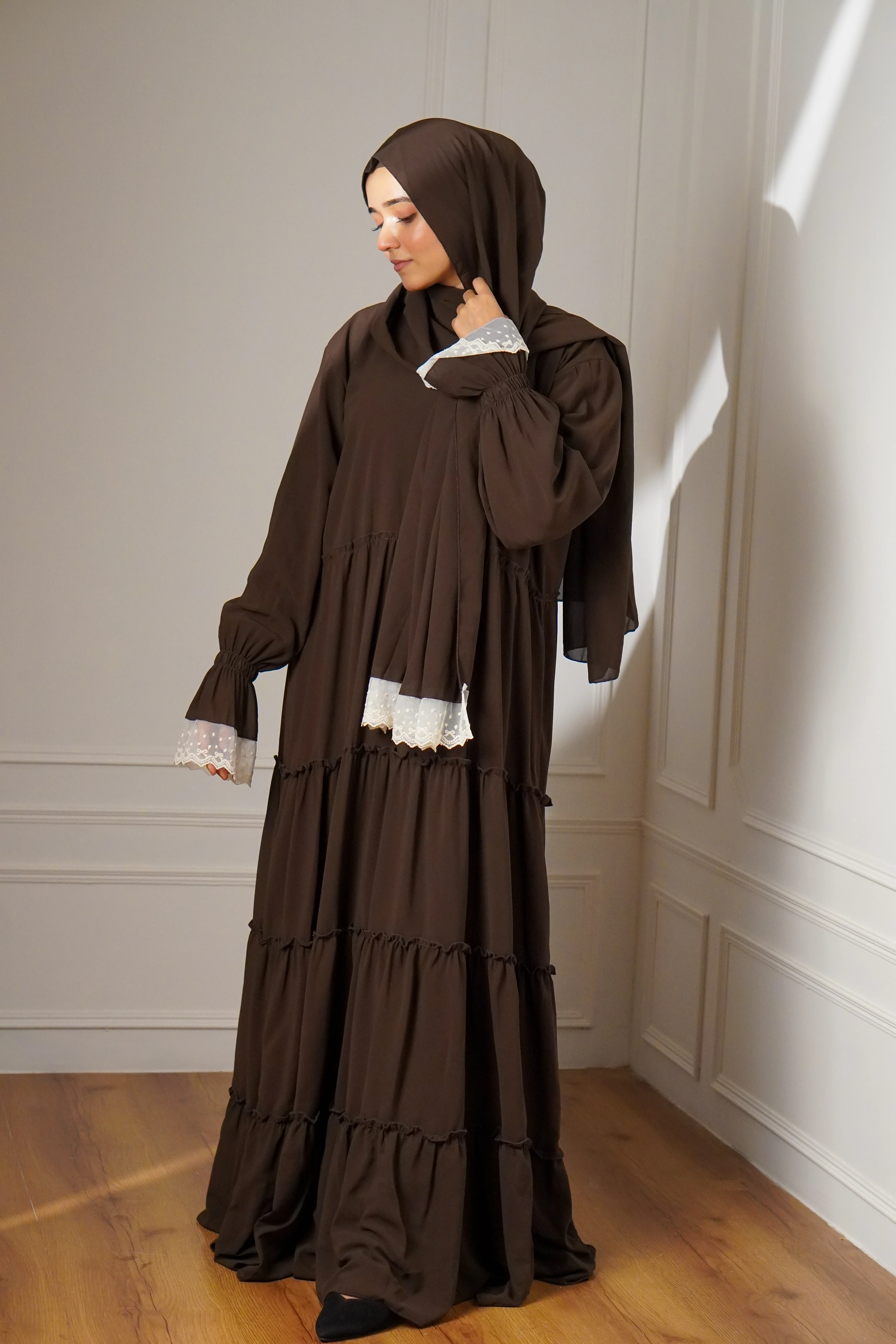 Feriha 2.0 Ruffled Dress - BROWN SUGAR - Image 5