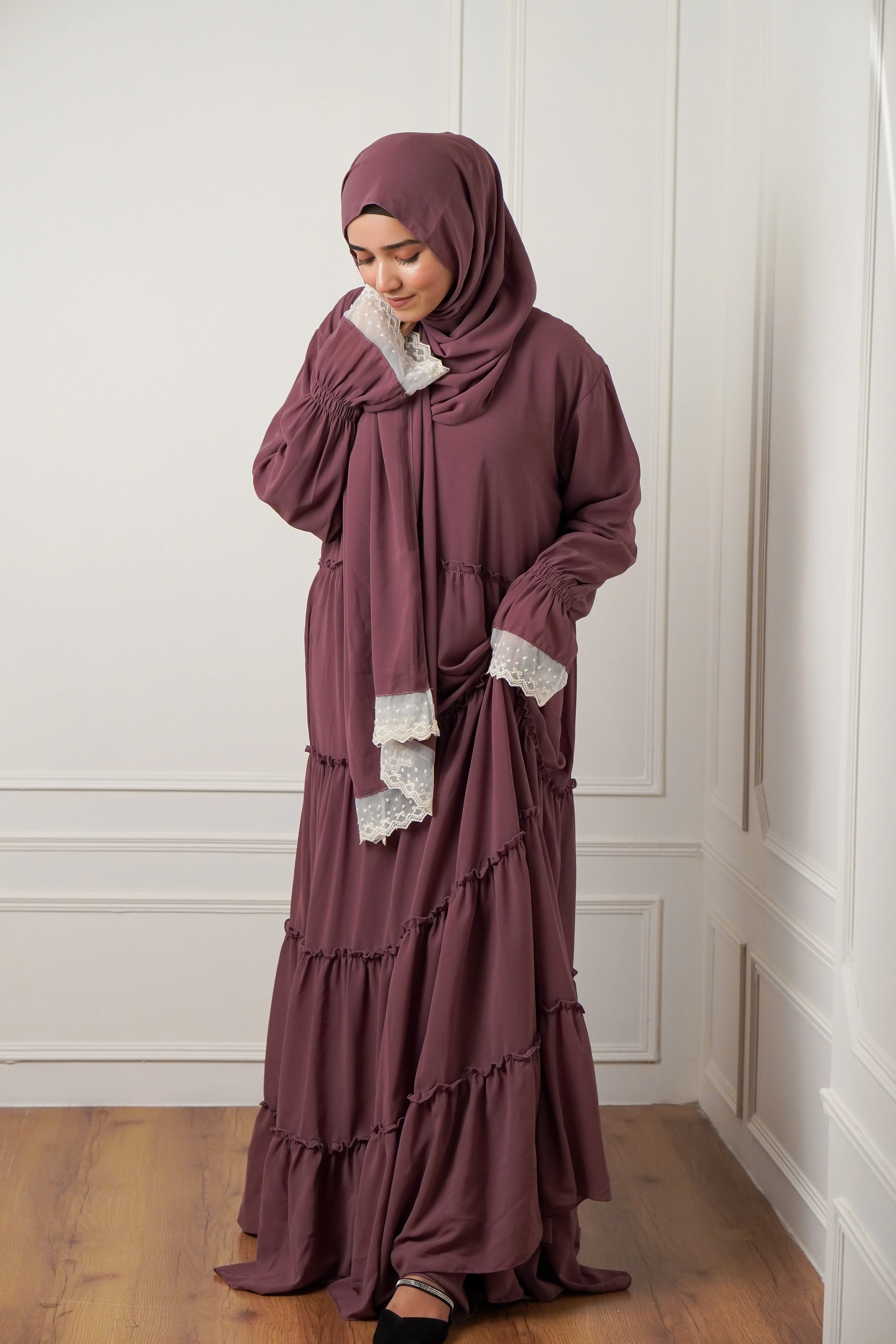 Feriha 2.0 Ruffled Dress - DEEP MAUVE - Image 2