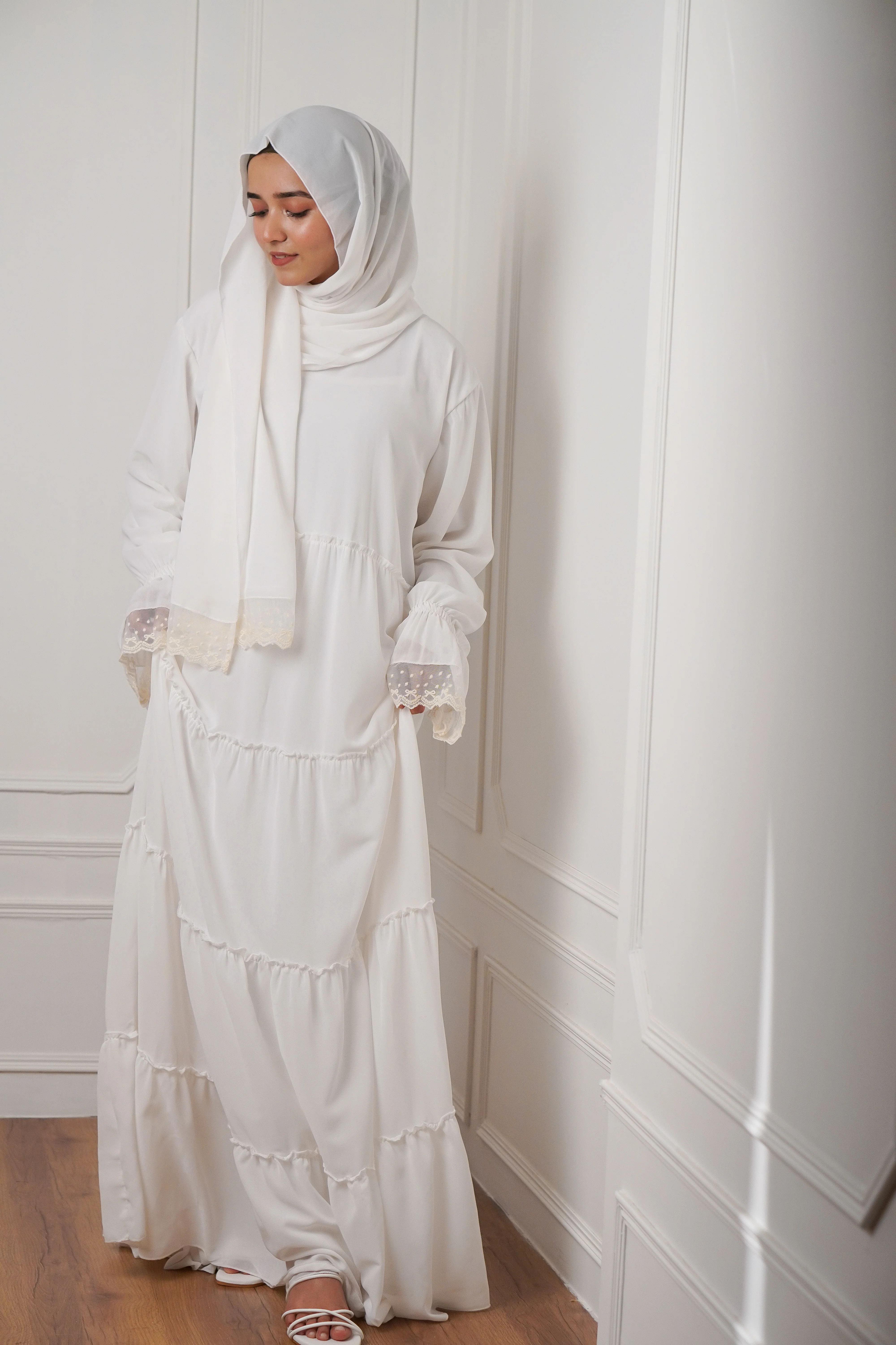 Feriha 2.0 Ruffled Dress - DOVE WHITE - Image 6