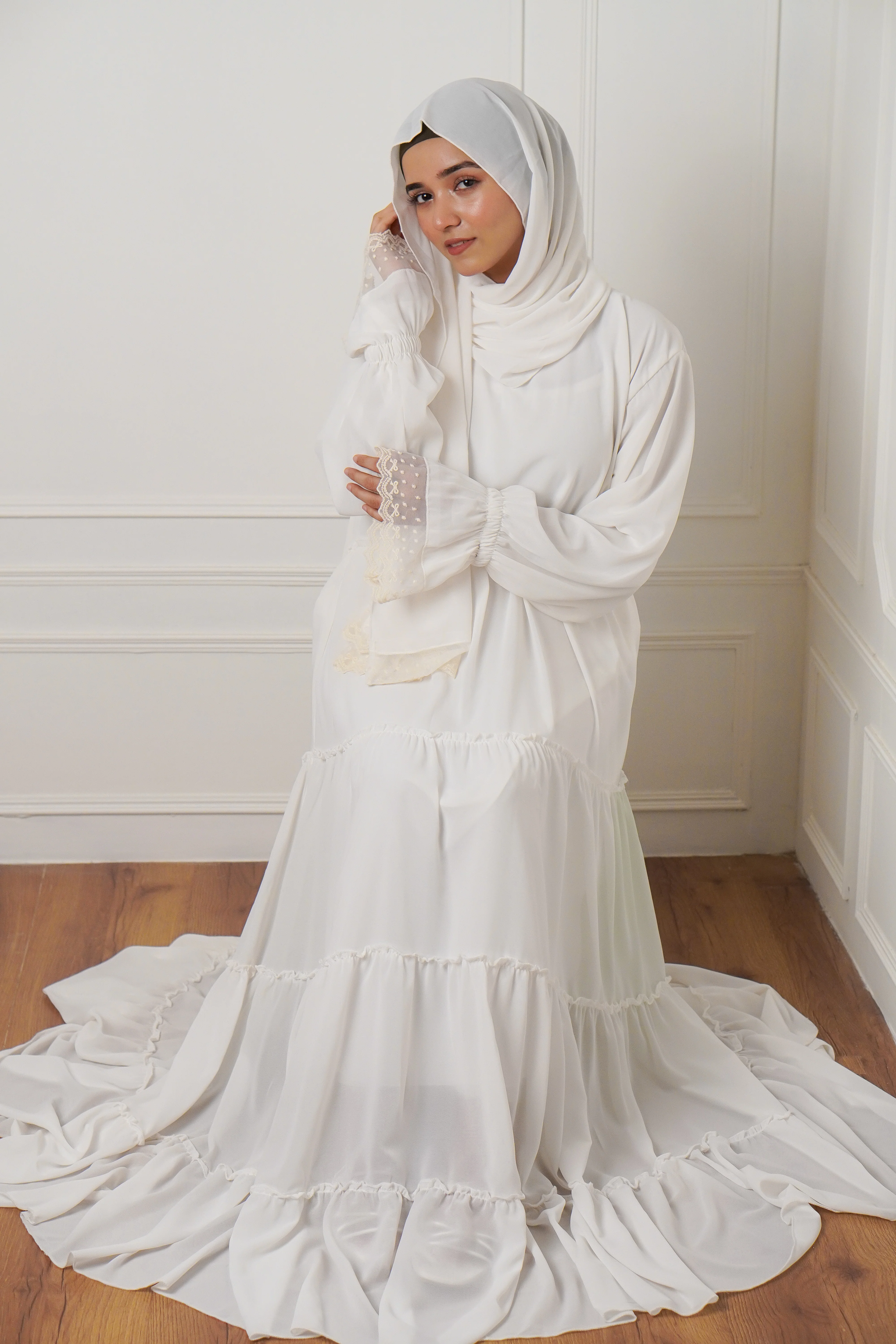 Feriha 2.0 Ruffled Dress - DOVE WHITE - Image 7