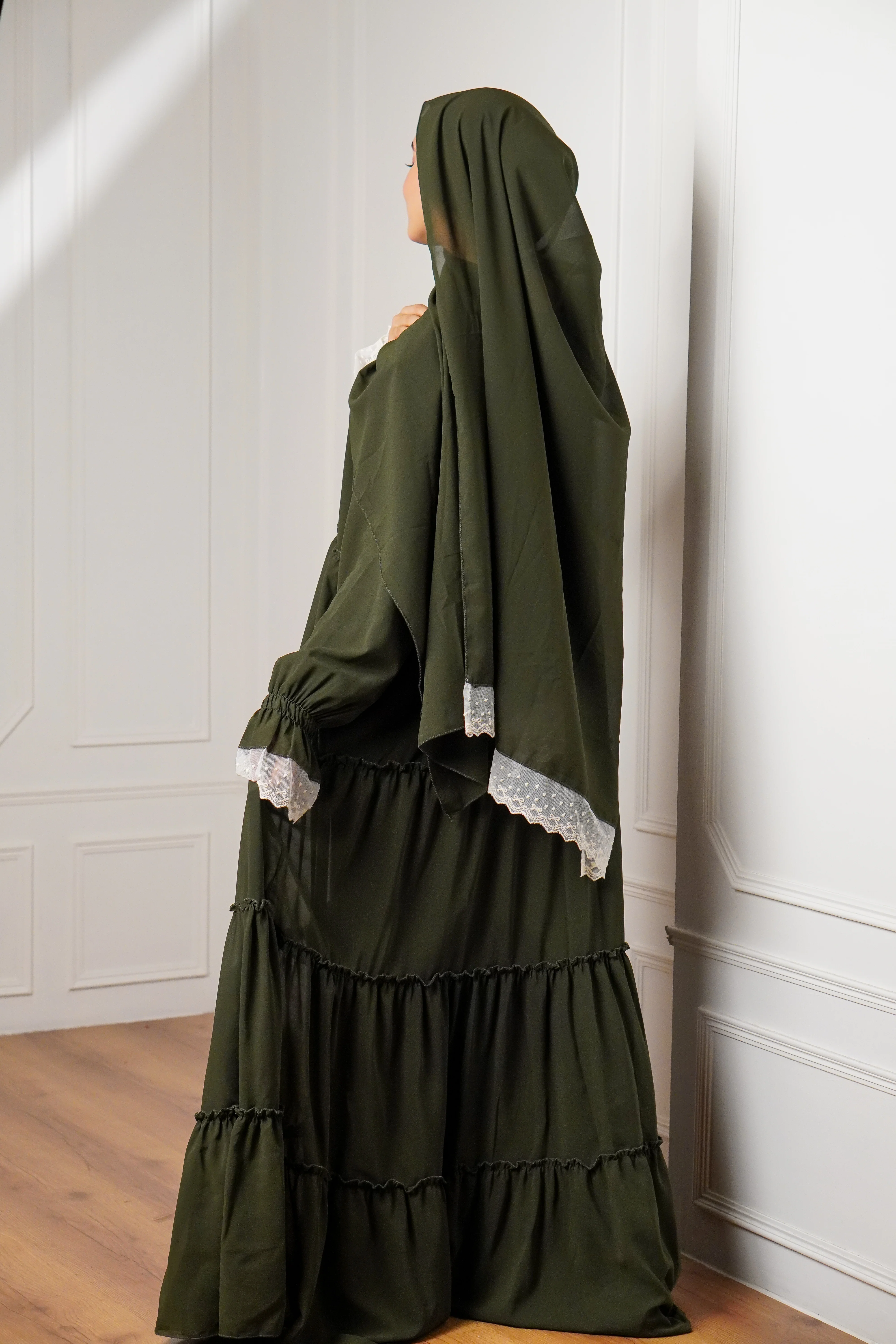 Feriha 2.0 Ruffled Dress - OLIVE GREEN - Image 2