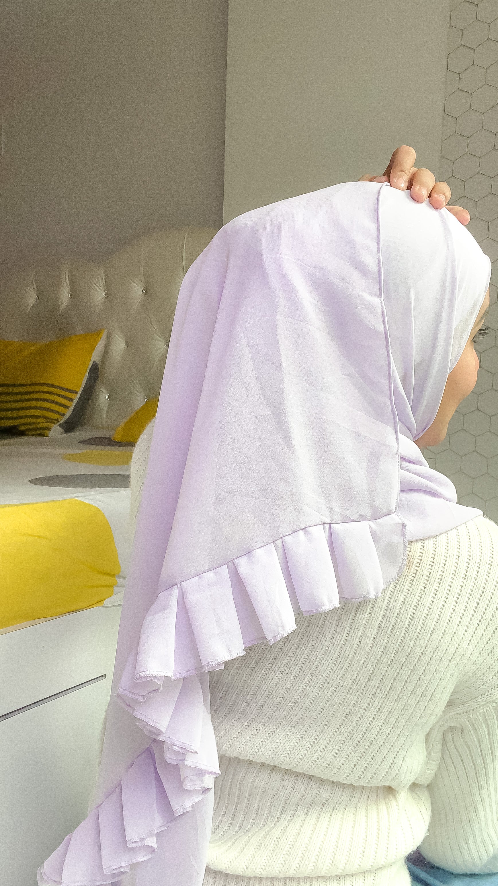 Frill Hijab - Lilac