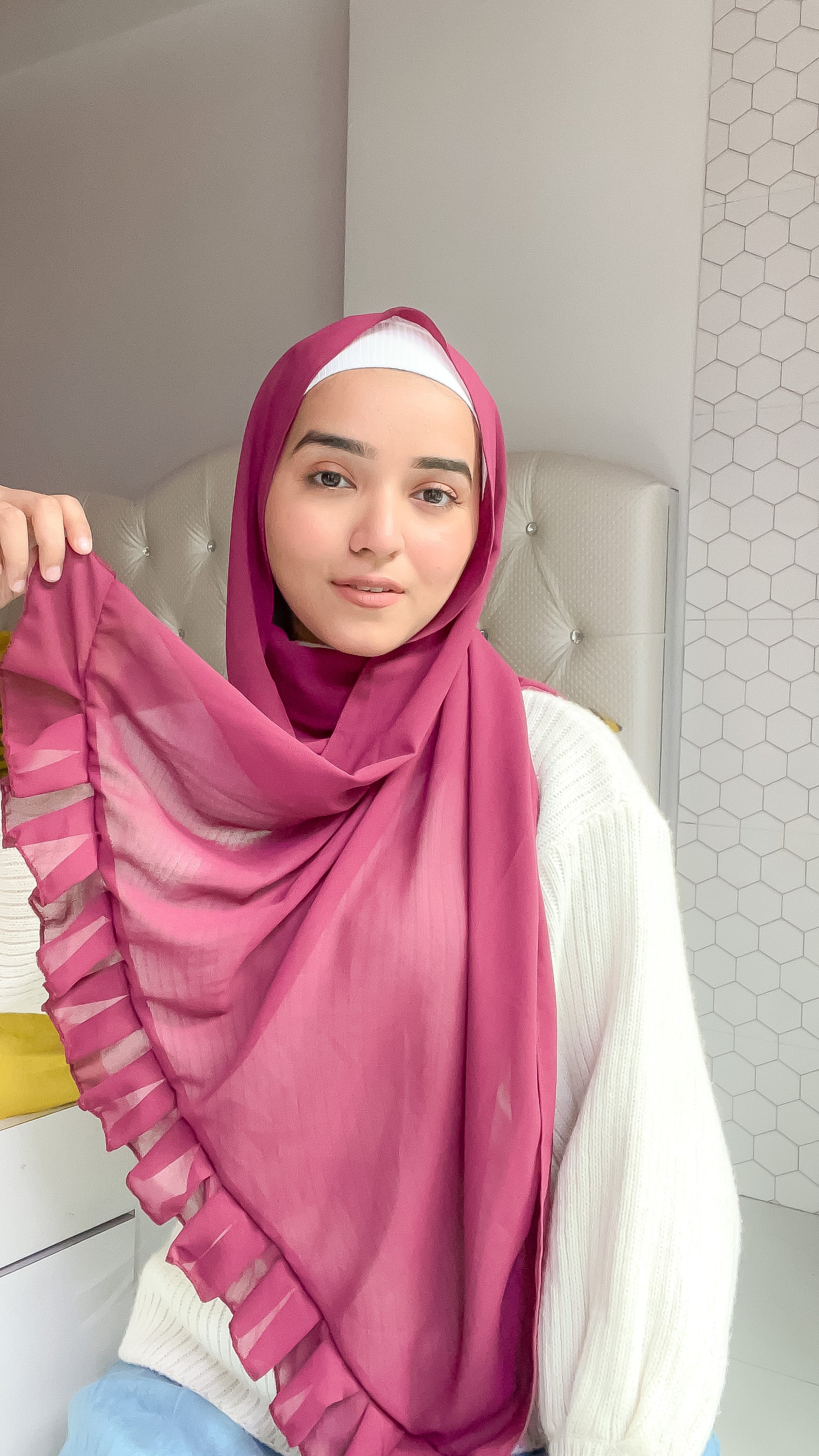 Frill Hijab - Wine