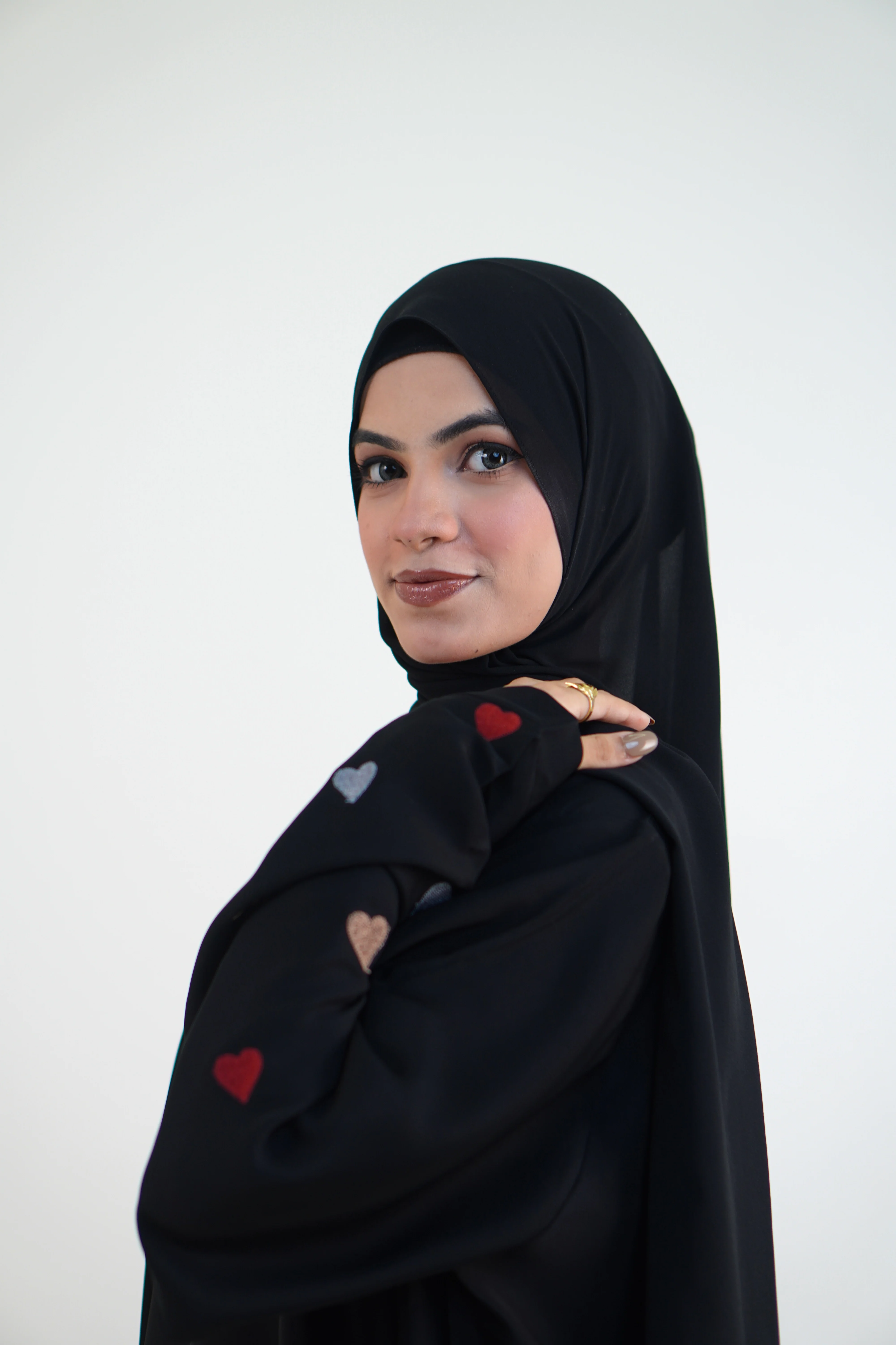 Heart Embroidered Abayah - Image 11
