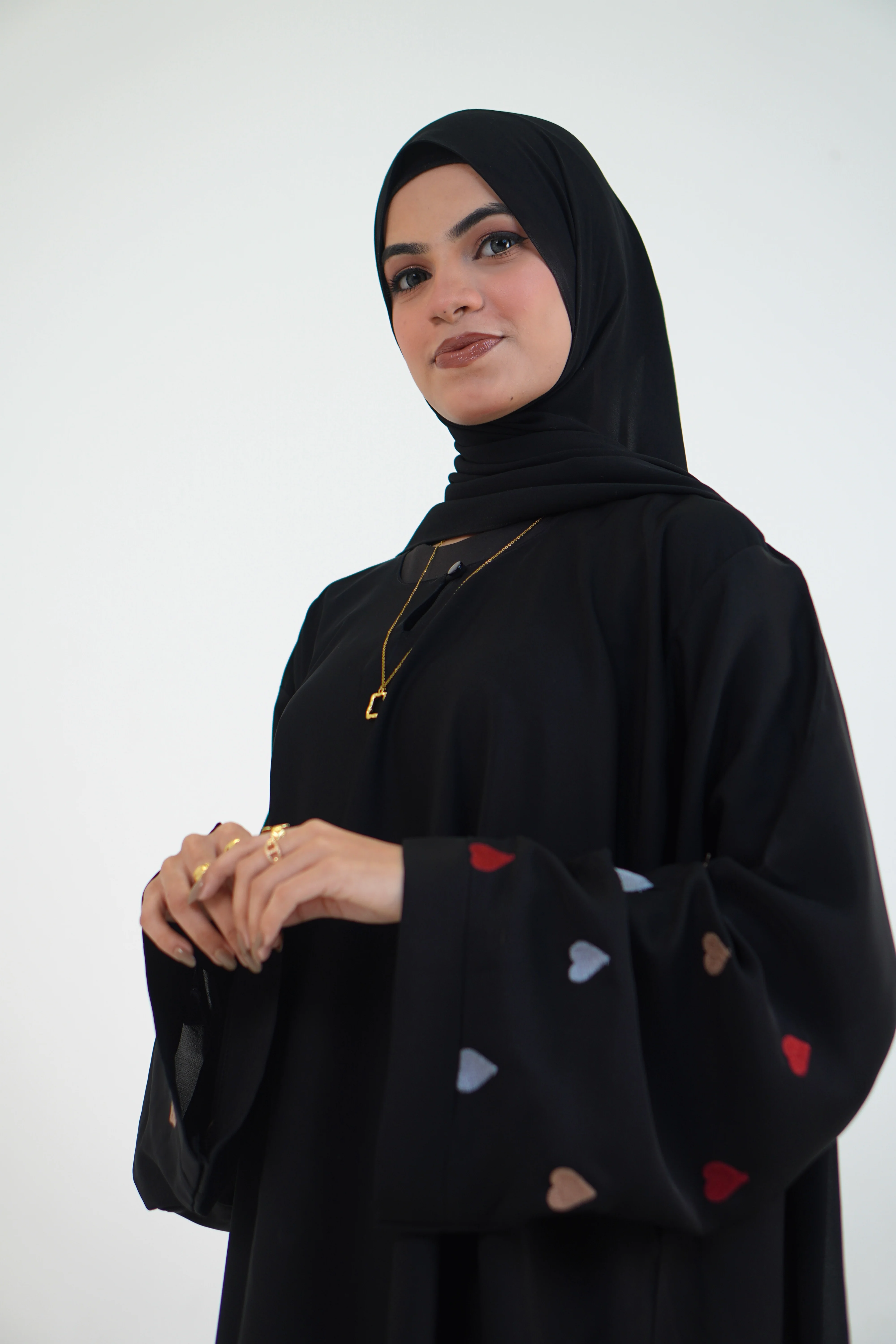 Heart Embroidered Abayah - Image 12