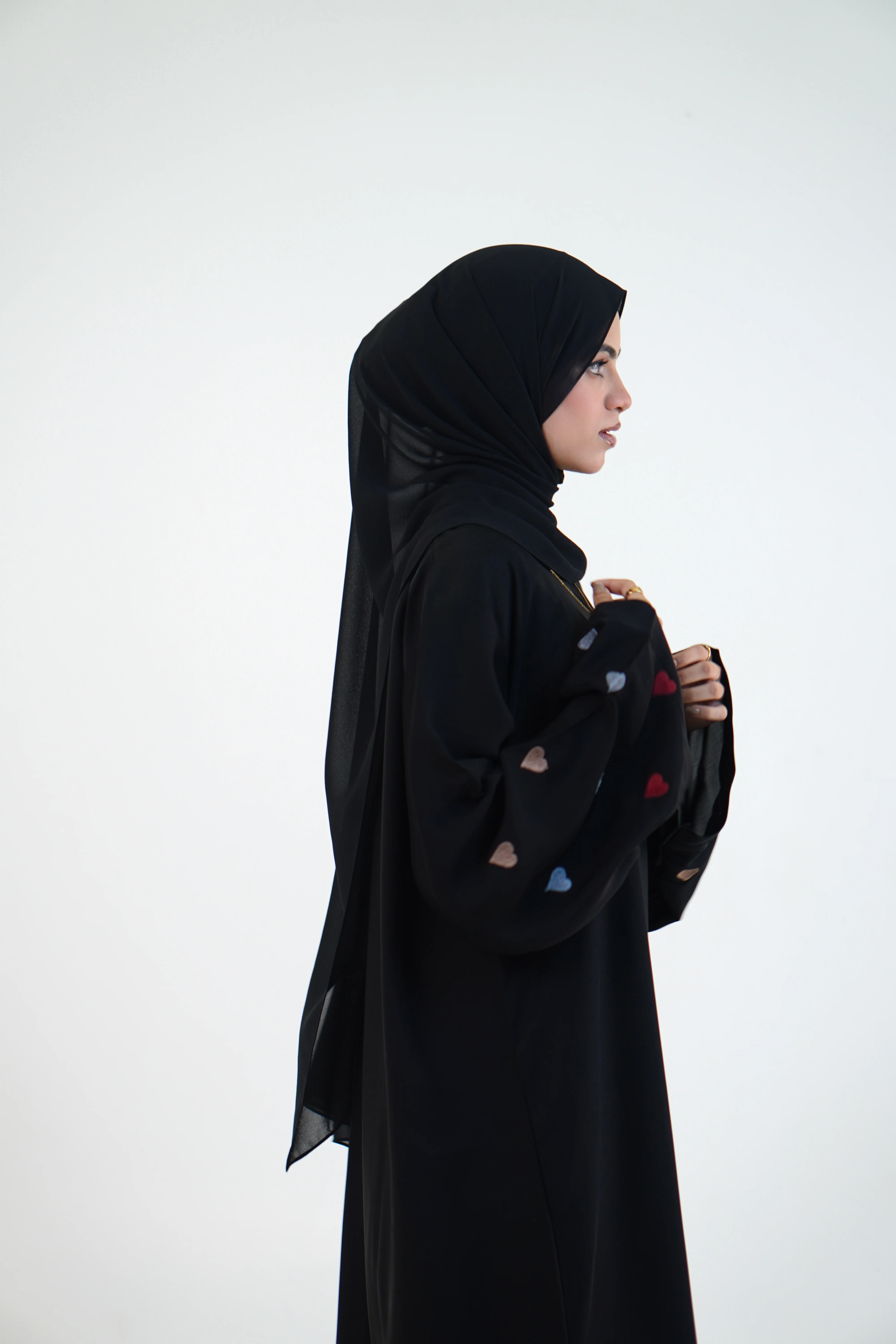 Heart Embroidered Abayah - Image 16