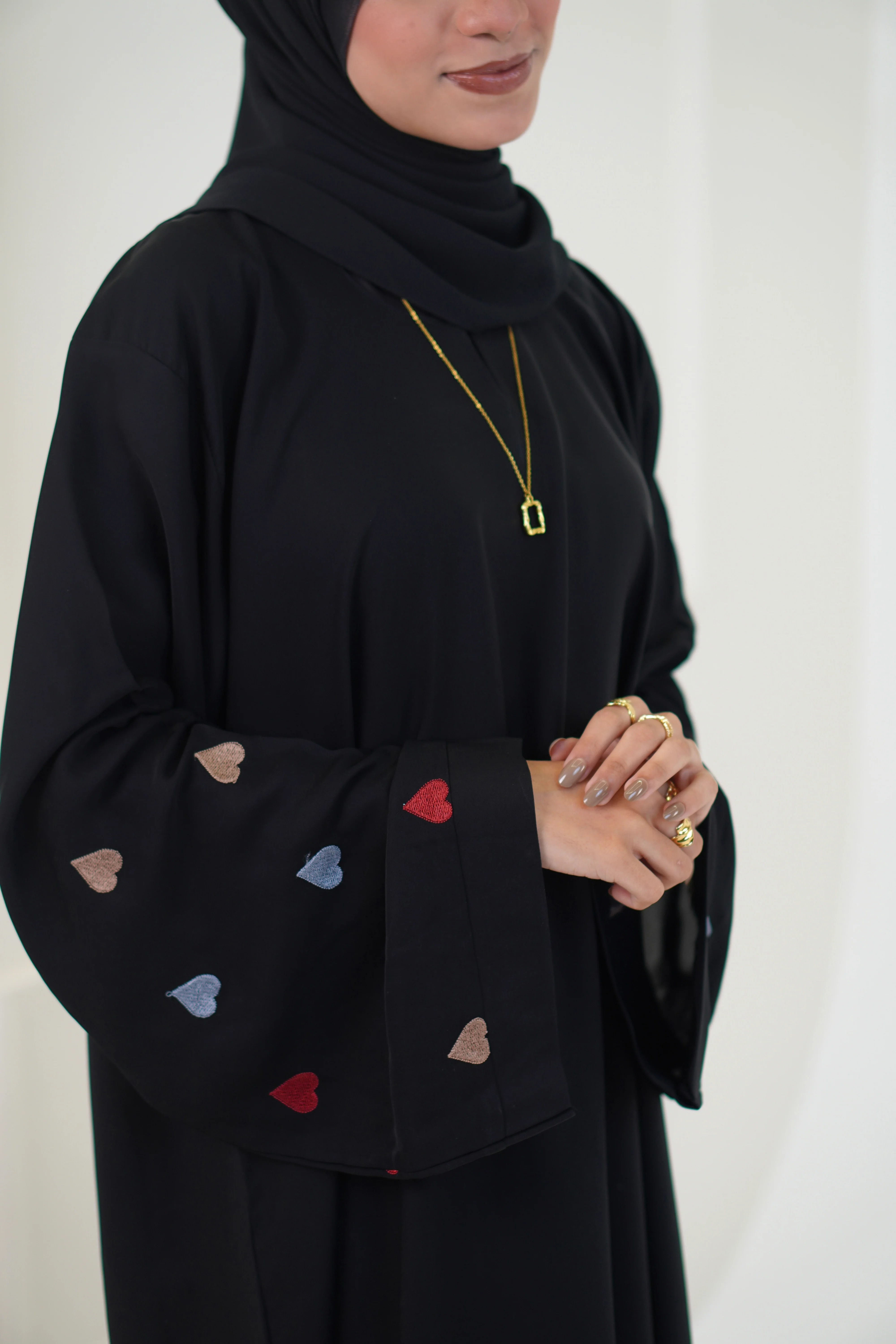 Heart Embroidered Abayah - Image 18