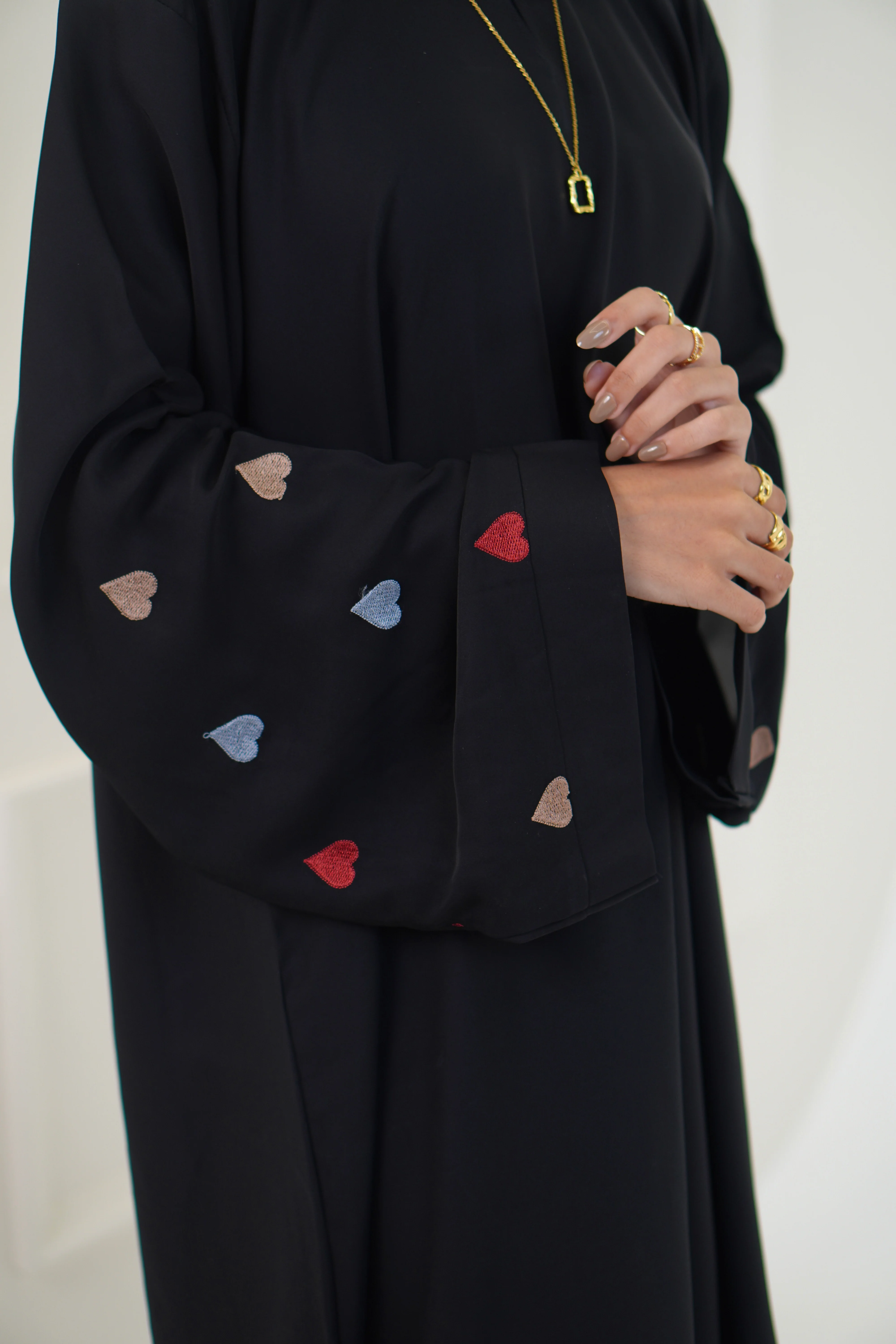 Heart Embroidered Abayah - Image 19
