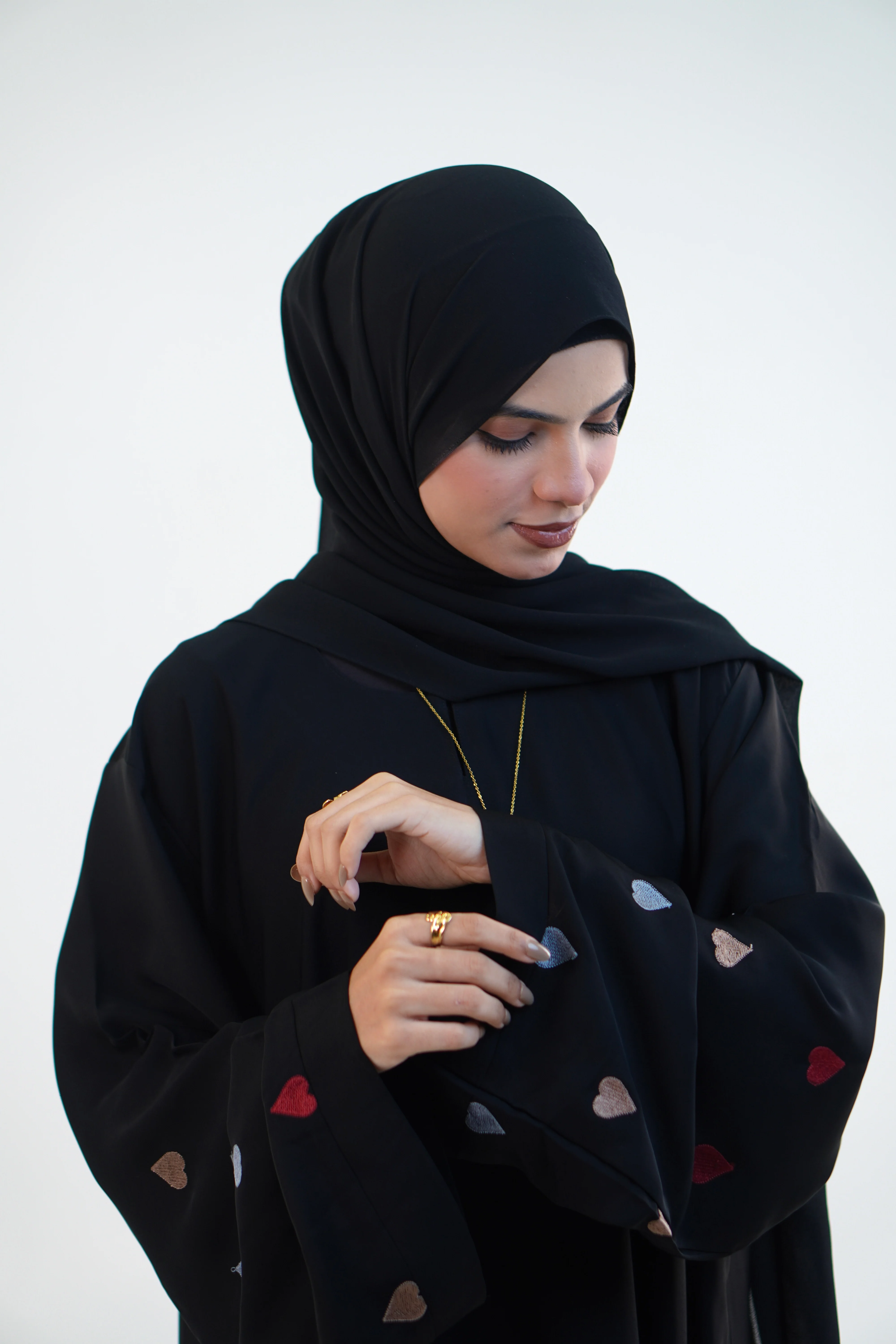 Heart Embroidered Abayah - Image 6