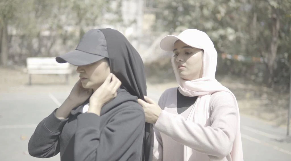 HIJAB ATTACHED WITH CAP - PINK - Image 4