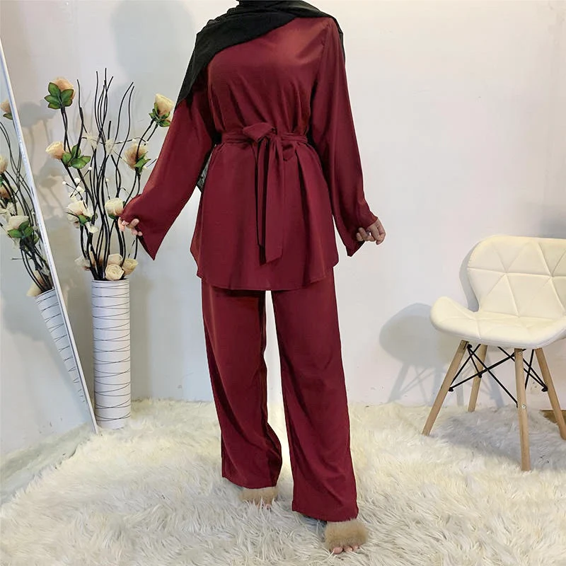 Inara Tunic Set – Maroon