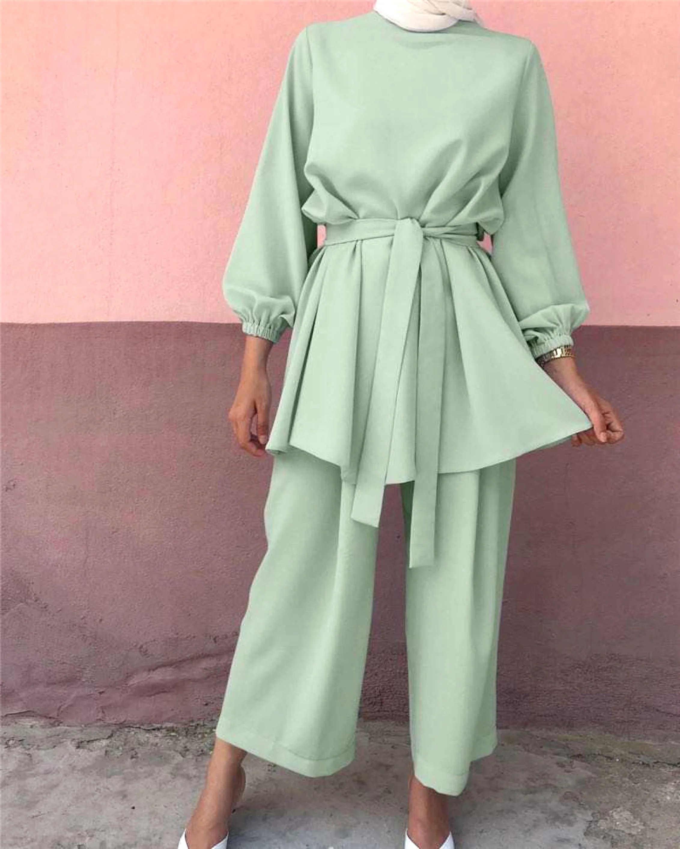 Inara Tunic Set – Pastel green - Image 2