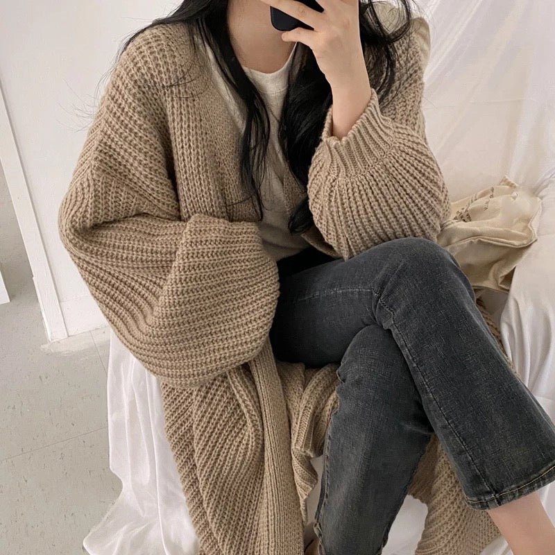 Vintage Oversized Knitted Cardigan - Image 3