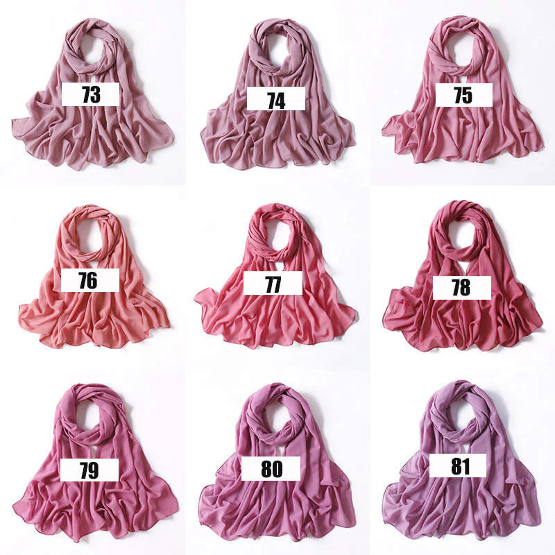 Luxe Georgette Hijab - Shades 73 to 81