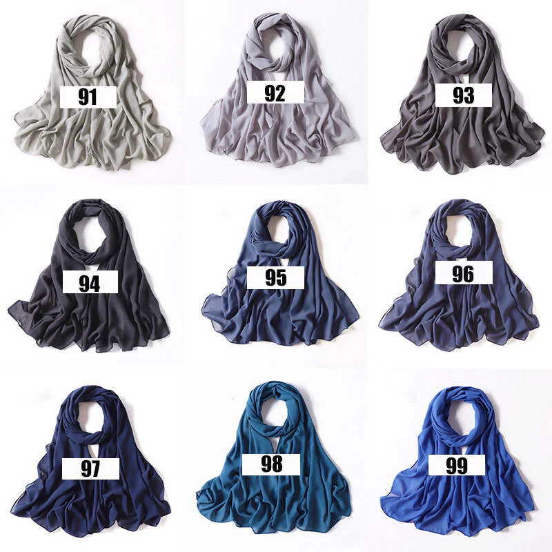 Luxe Georgette Hijab - Shades 91 to 99