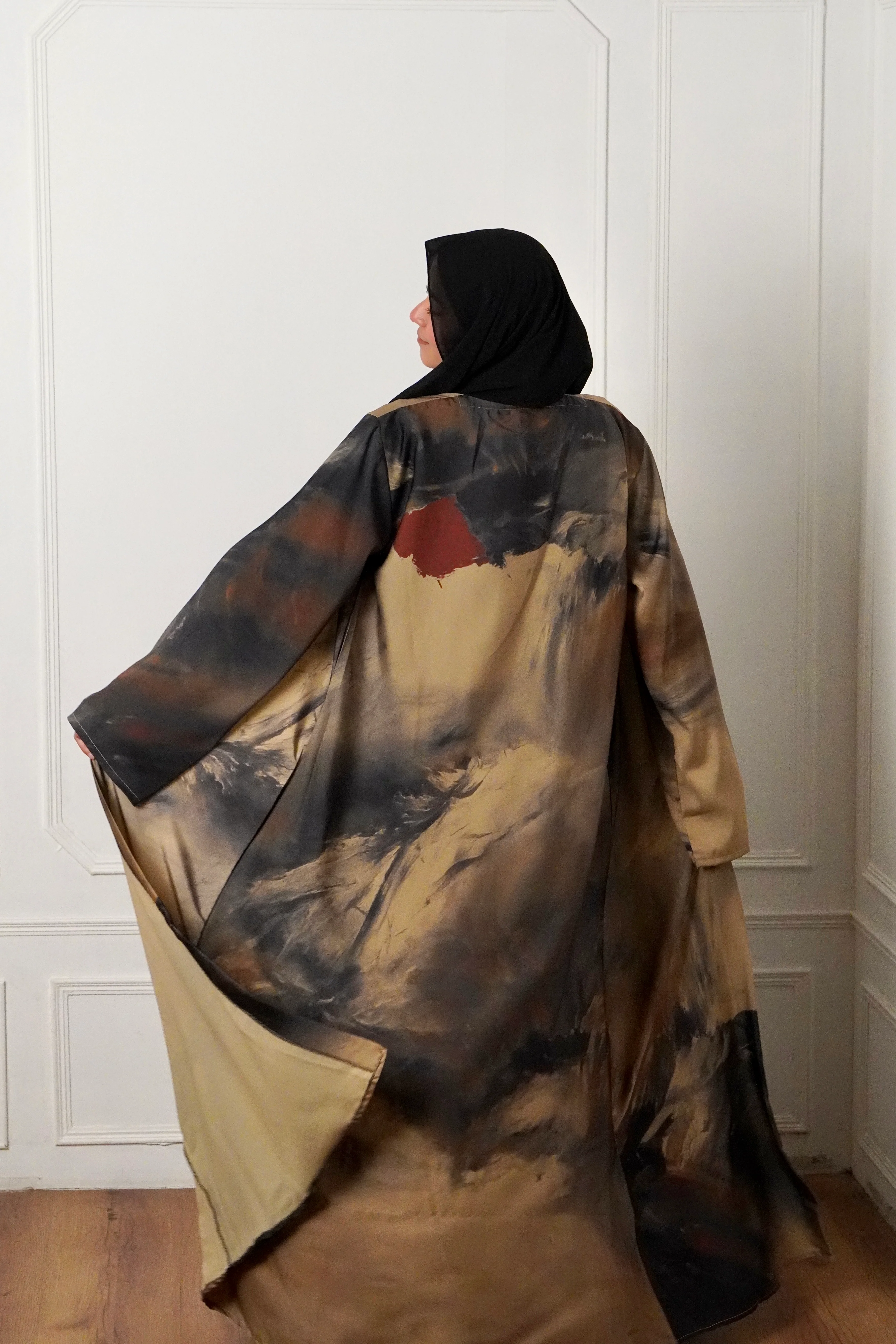 MARBLE PRINT ABAYAH - ROSE MIRAGE - Image 3