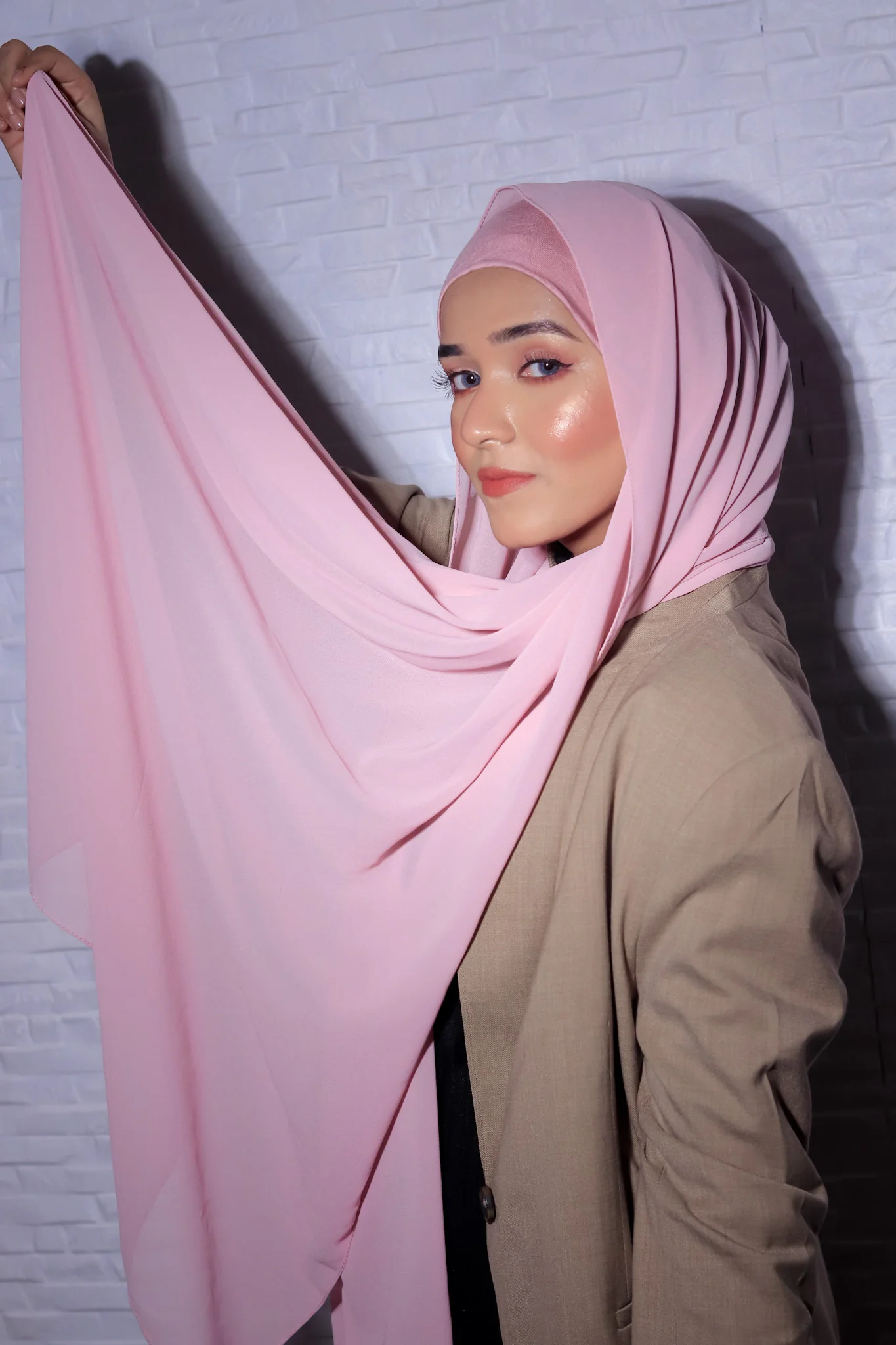 Matching Hijab Set - Baby Pink - Image 3