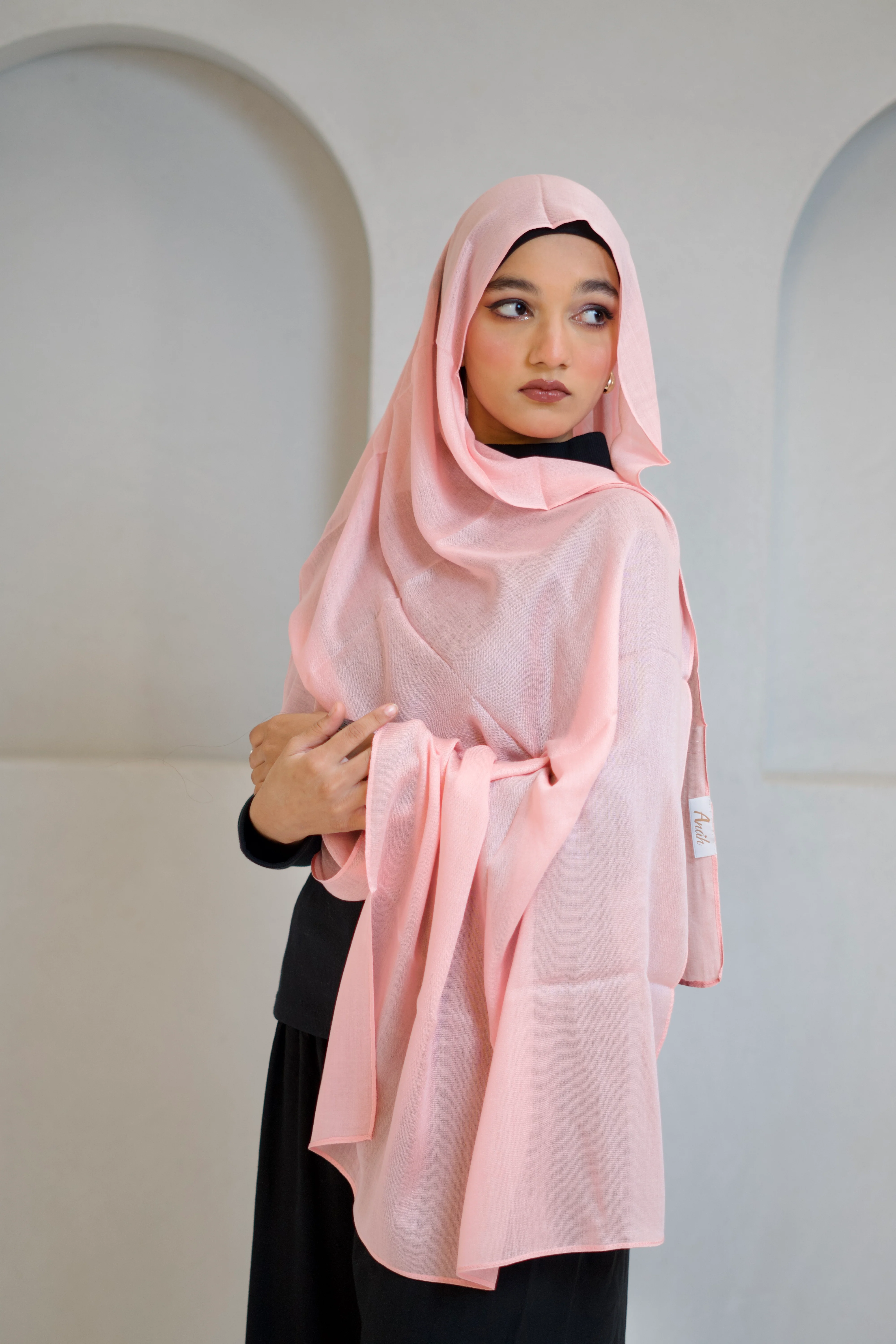 Modal Hijab #32 Pastel Peach - Image 3