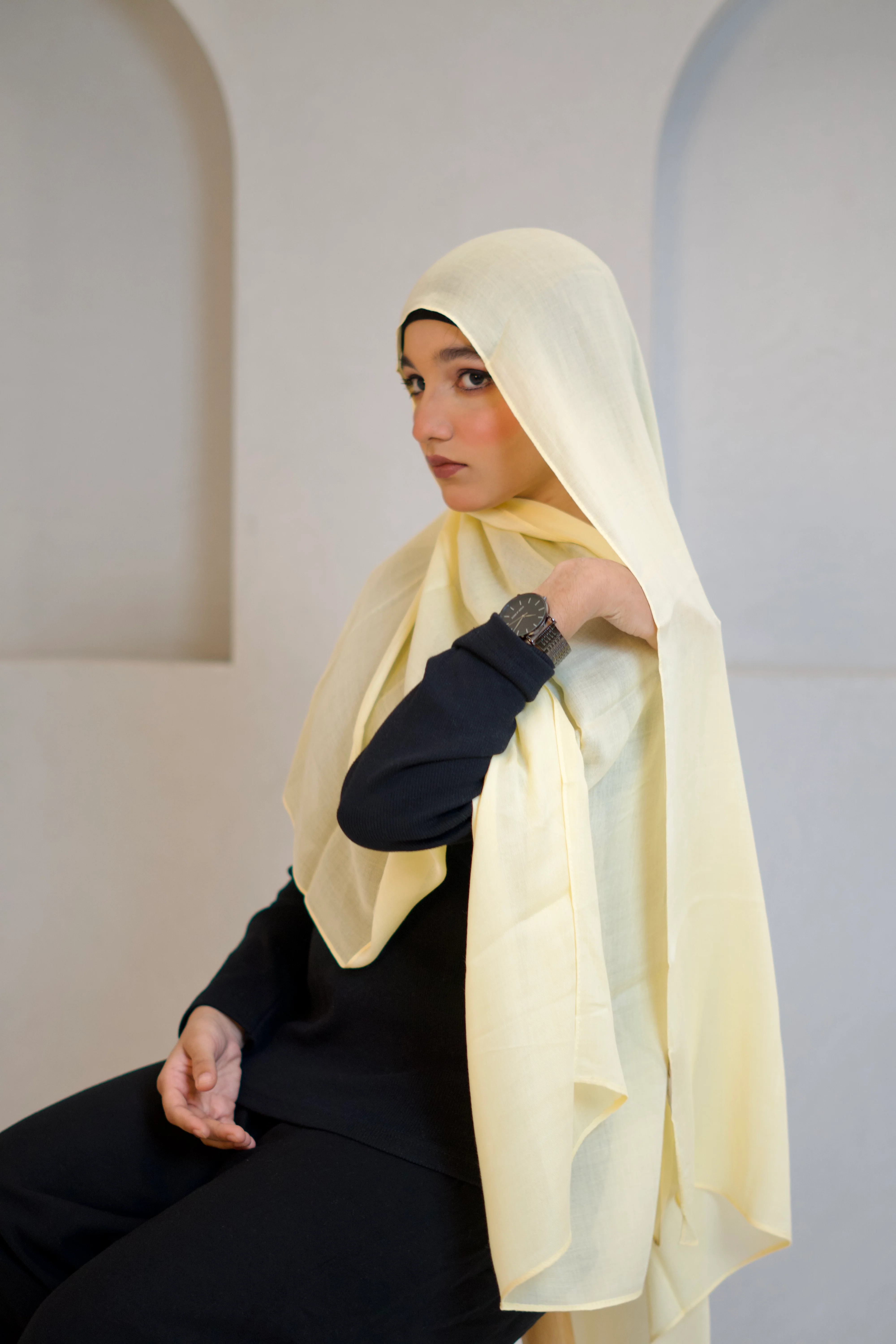 Modal Hijab #34 Butter Yellow - Image 2