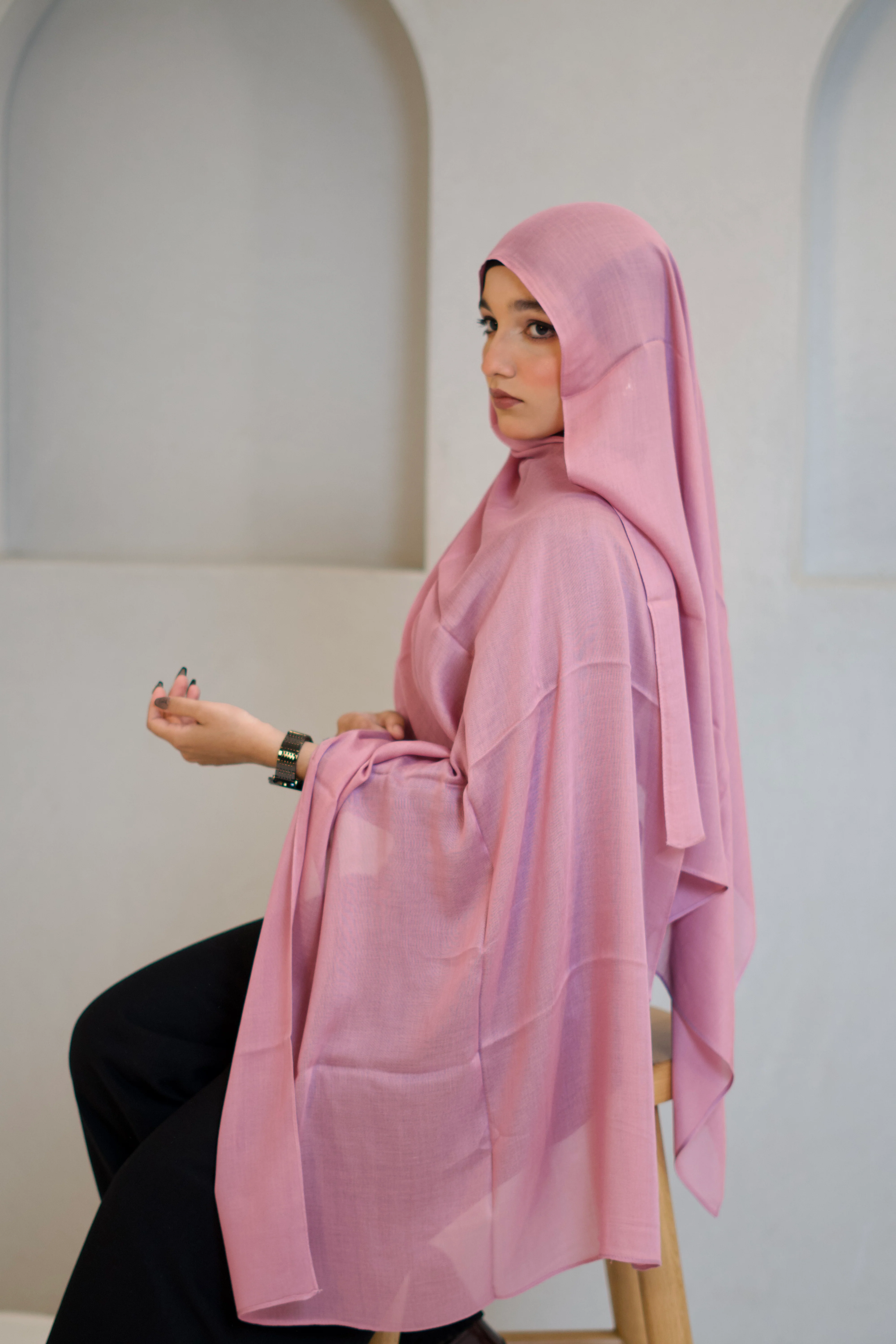 Modal Hijab #35 Barbie Pink - Image 2