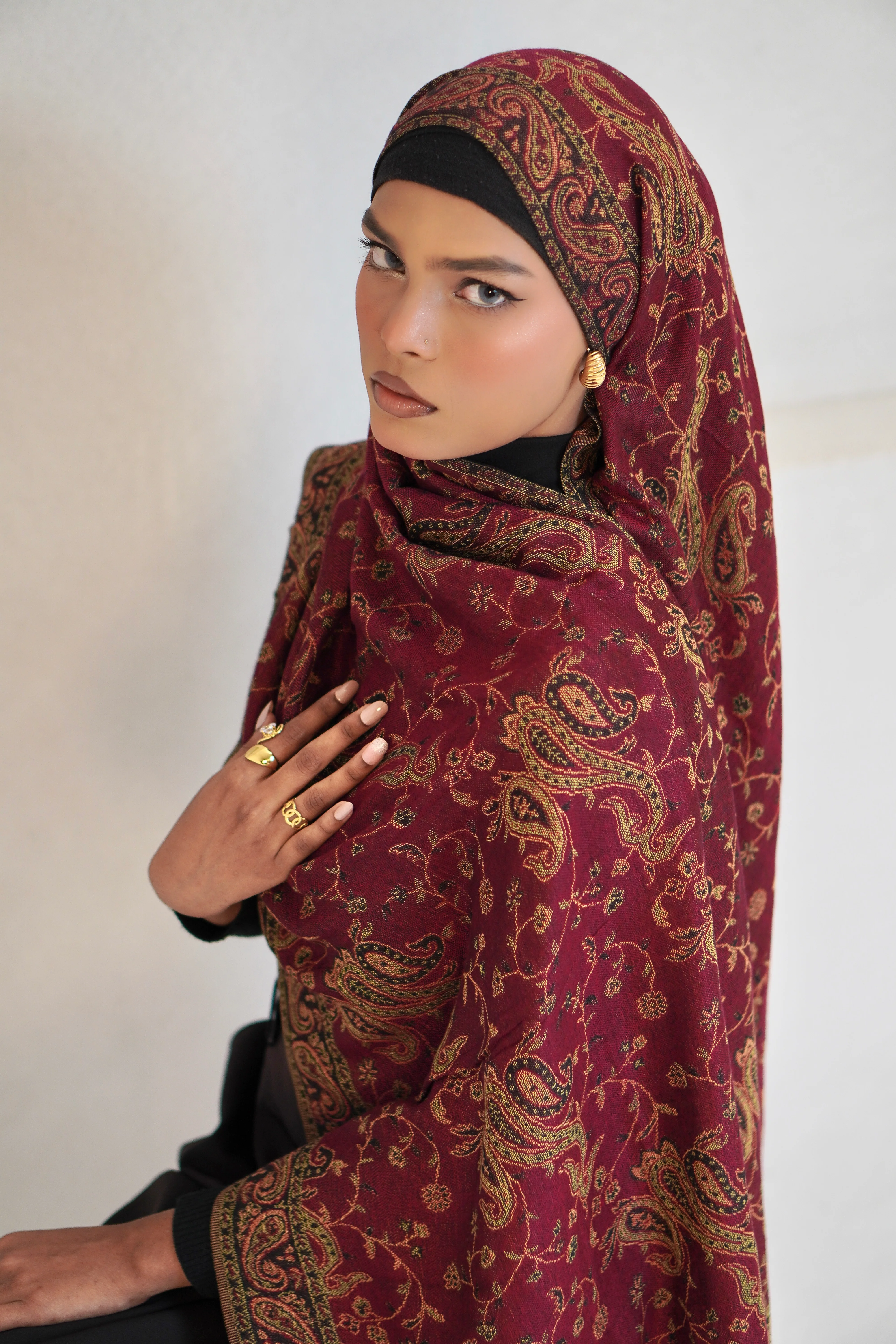 Pashmina Hijab - Mehroon - Image 4